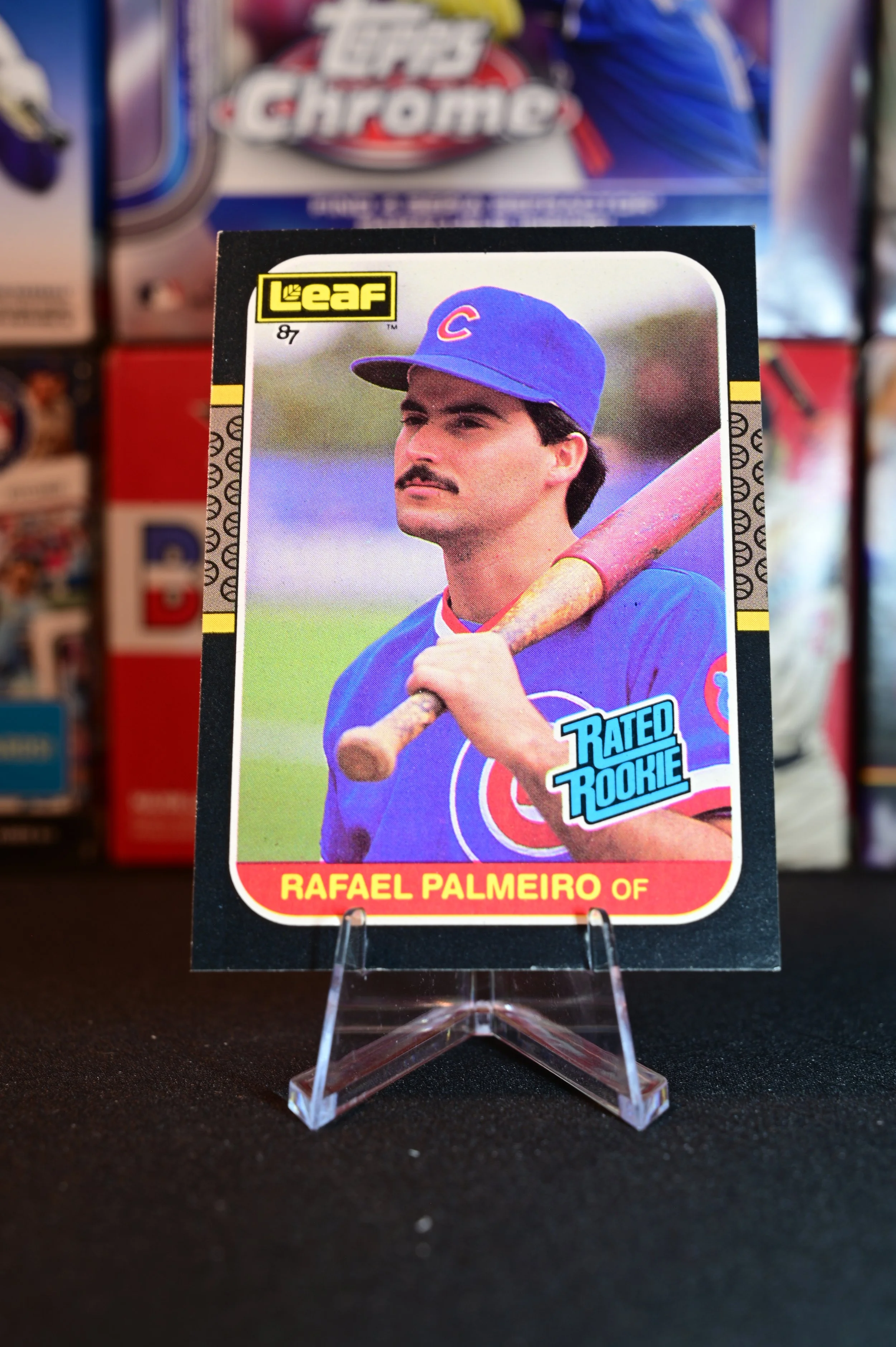 1987 Leaf - Rafael Palmeiro - Rated Rookie - Chicago Cubs - (RC)
