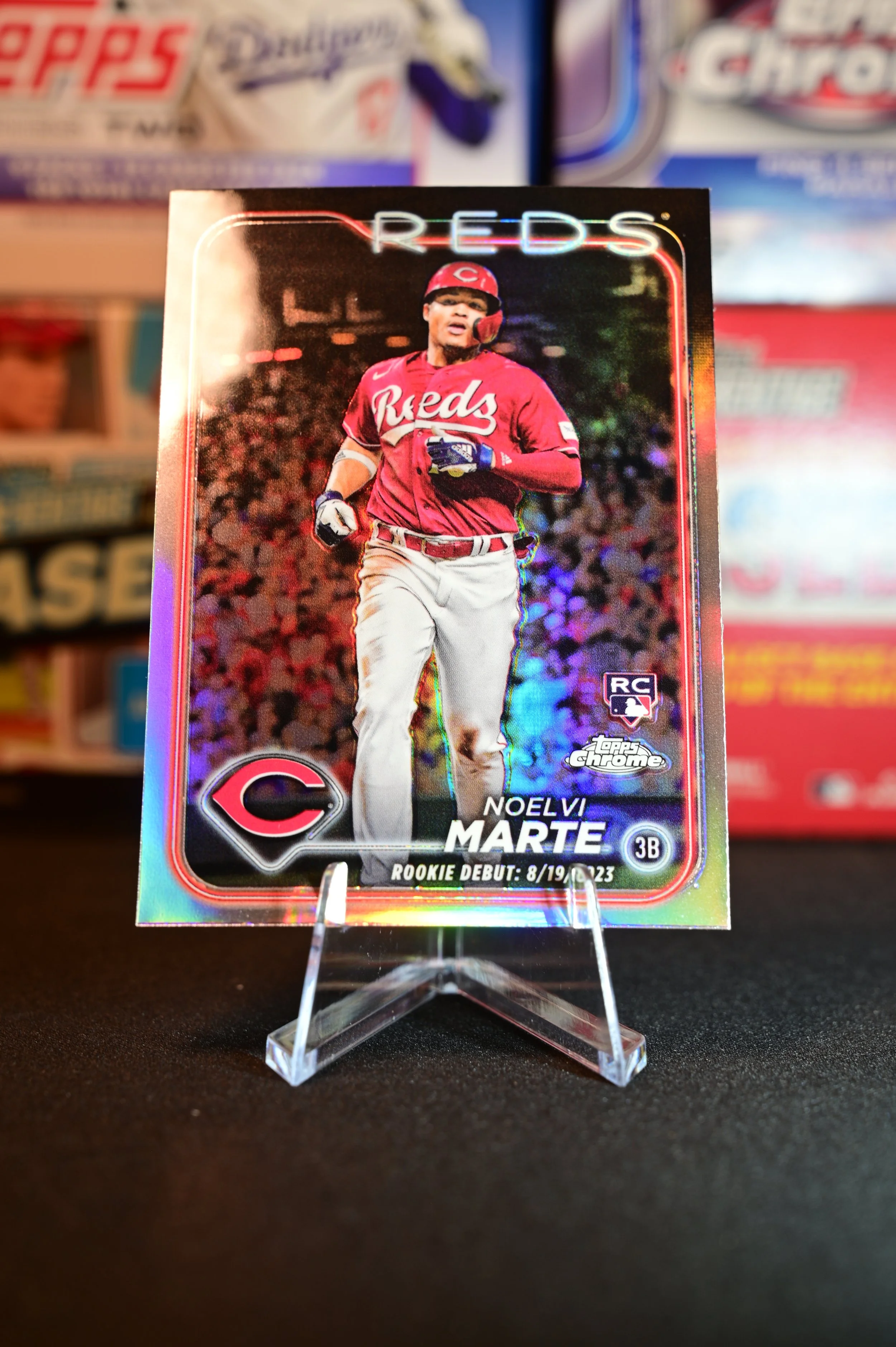 2024 Topps Chrome - Noelvi Marte - Rookie Debut - Cincinnati Reds - (RC)
