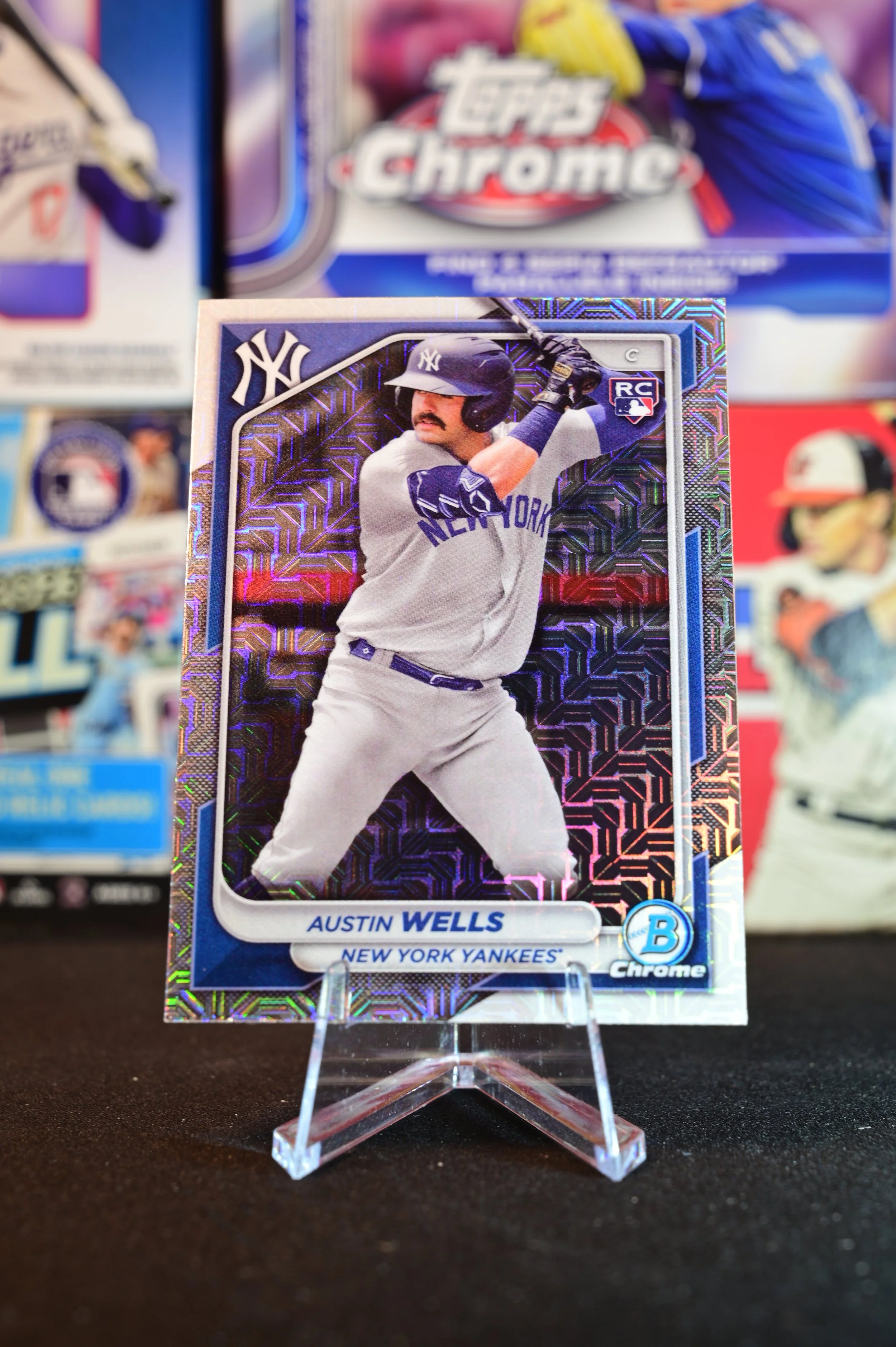 2024 Bowman Chrome - Austin Wells - Mojo Refractor - New York Yankees - (RC)