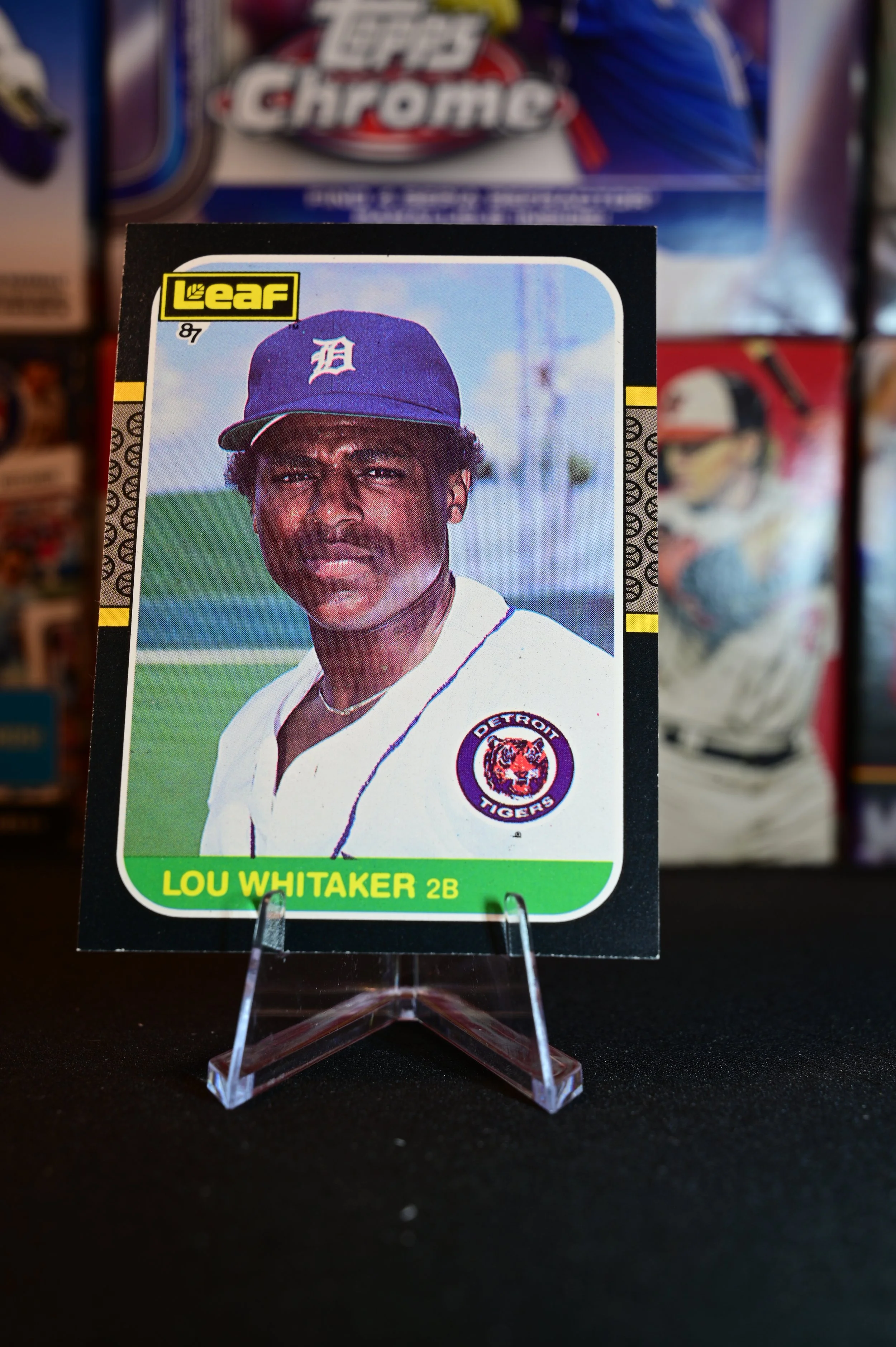 1987 Leaf - Lou Whitaker - base - Detroit Tigers