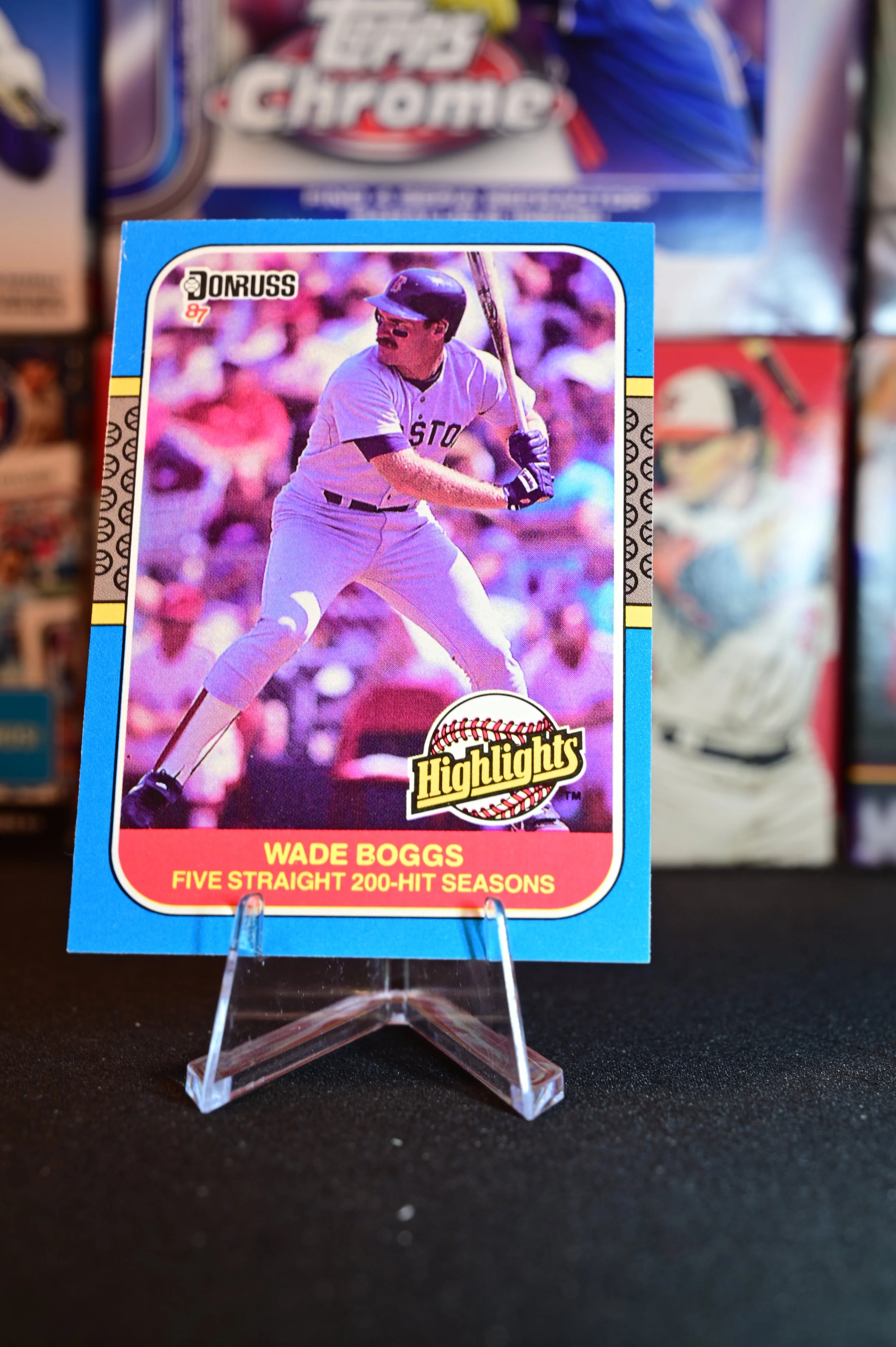 1987 Donruss Highlights - Wade Boggs - base - Boston Red Sox
