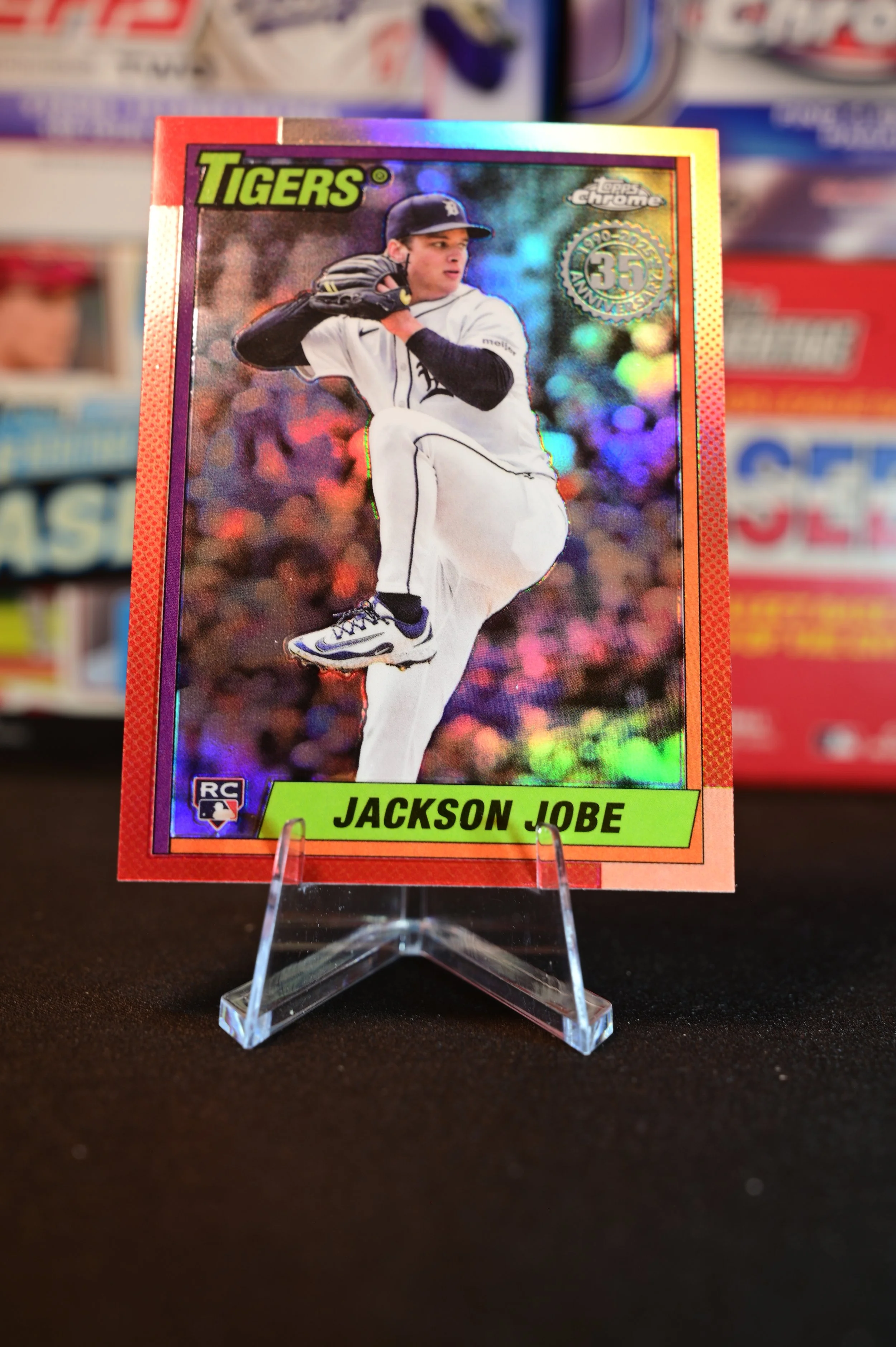 2025 Topps Chrome - Jackson Jobe - 1990 Design Insert - Detroit Tigers - (RC)