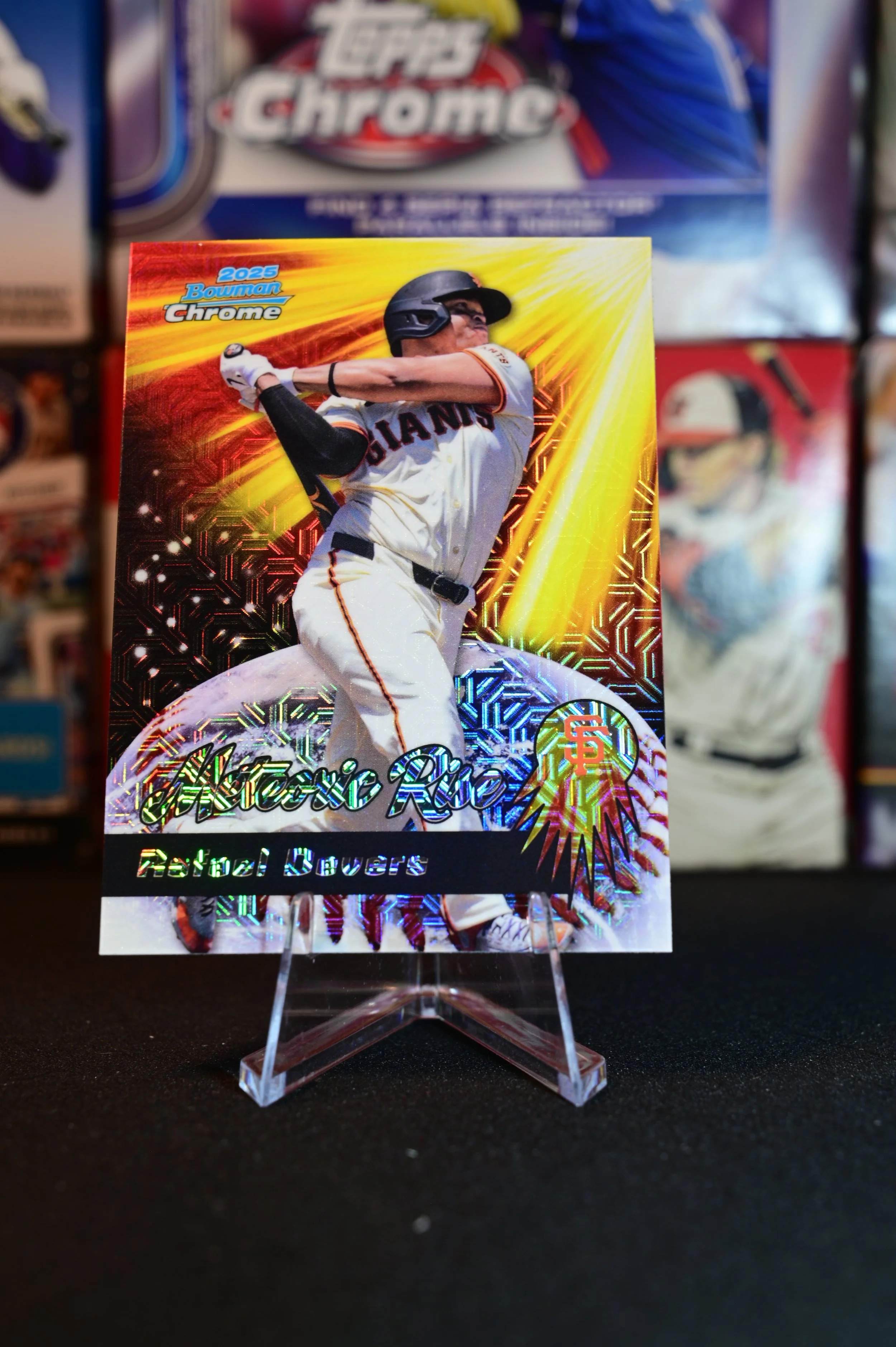 2025 Bowman Chrome - Rafael Devers - Meteoric Rise Insert Mojo Refractor - San Francisco Giants