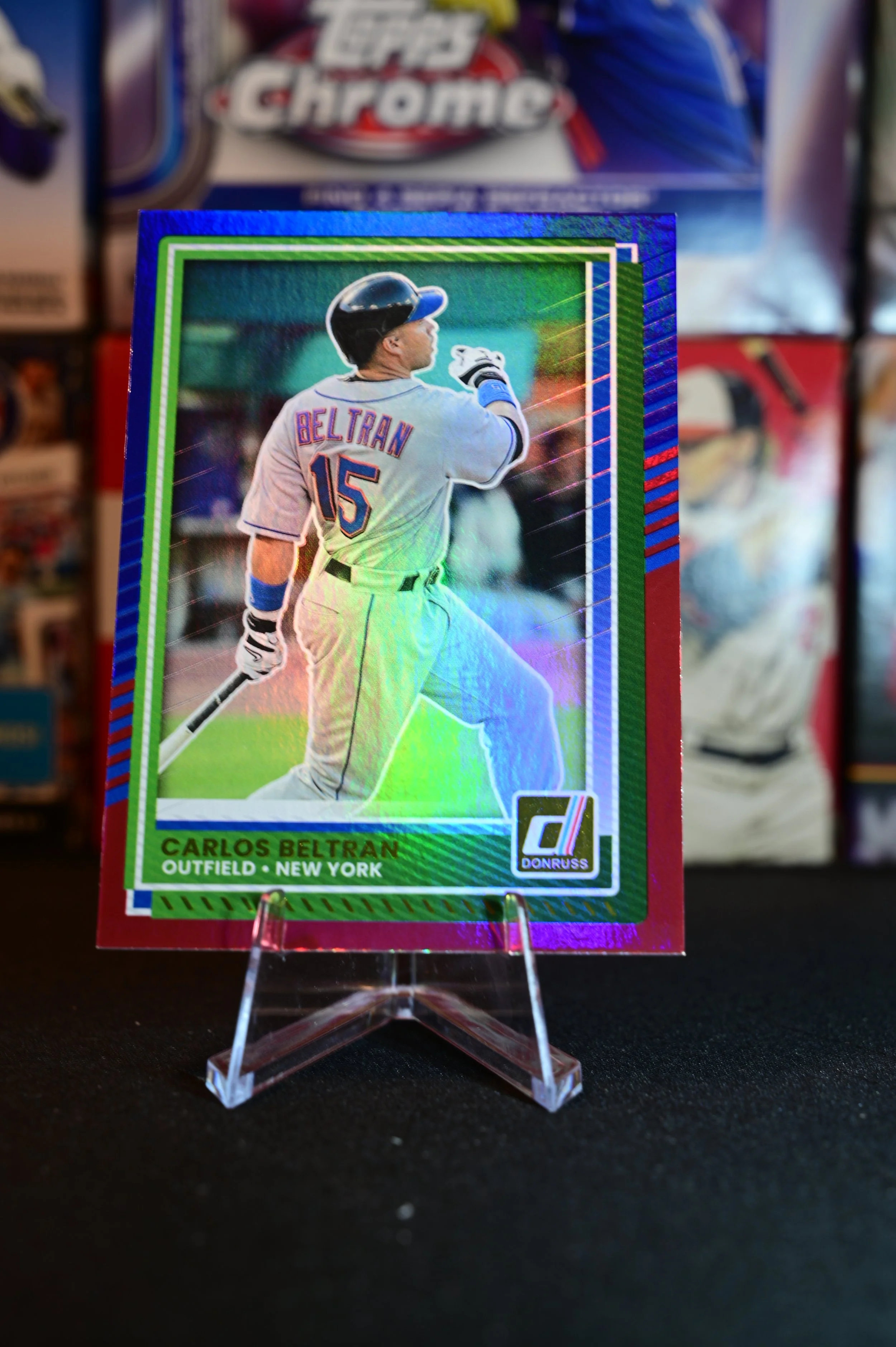 2025 Donruss - Carlos Beltran - Red and Blue Border parallel - New York Mets