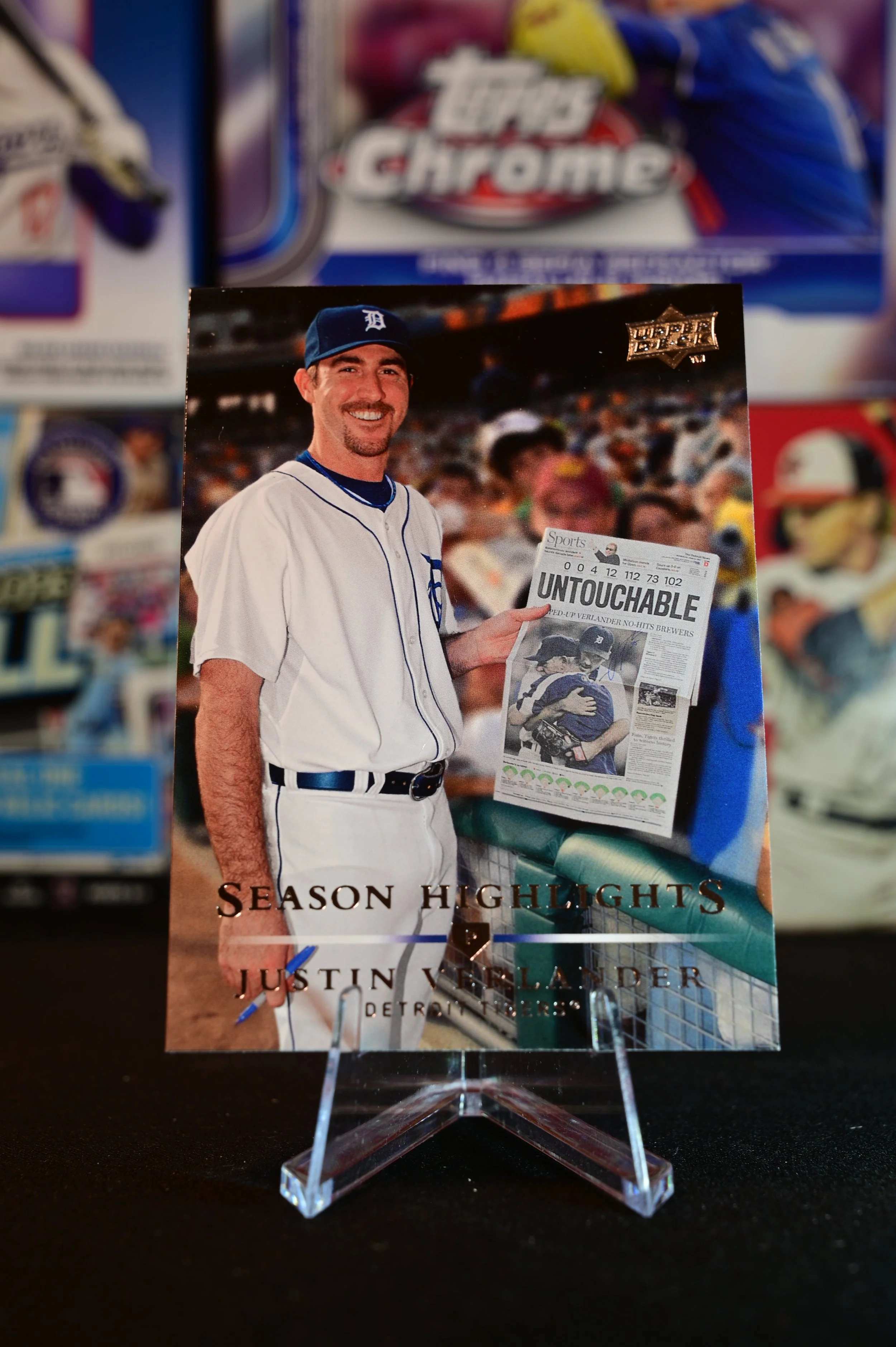 2008 Upper Deck - Justin Verlander - Season Highlights insert - Detroit Tigers