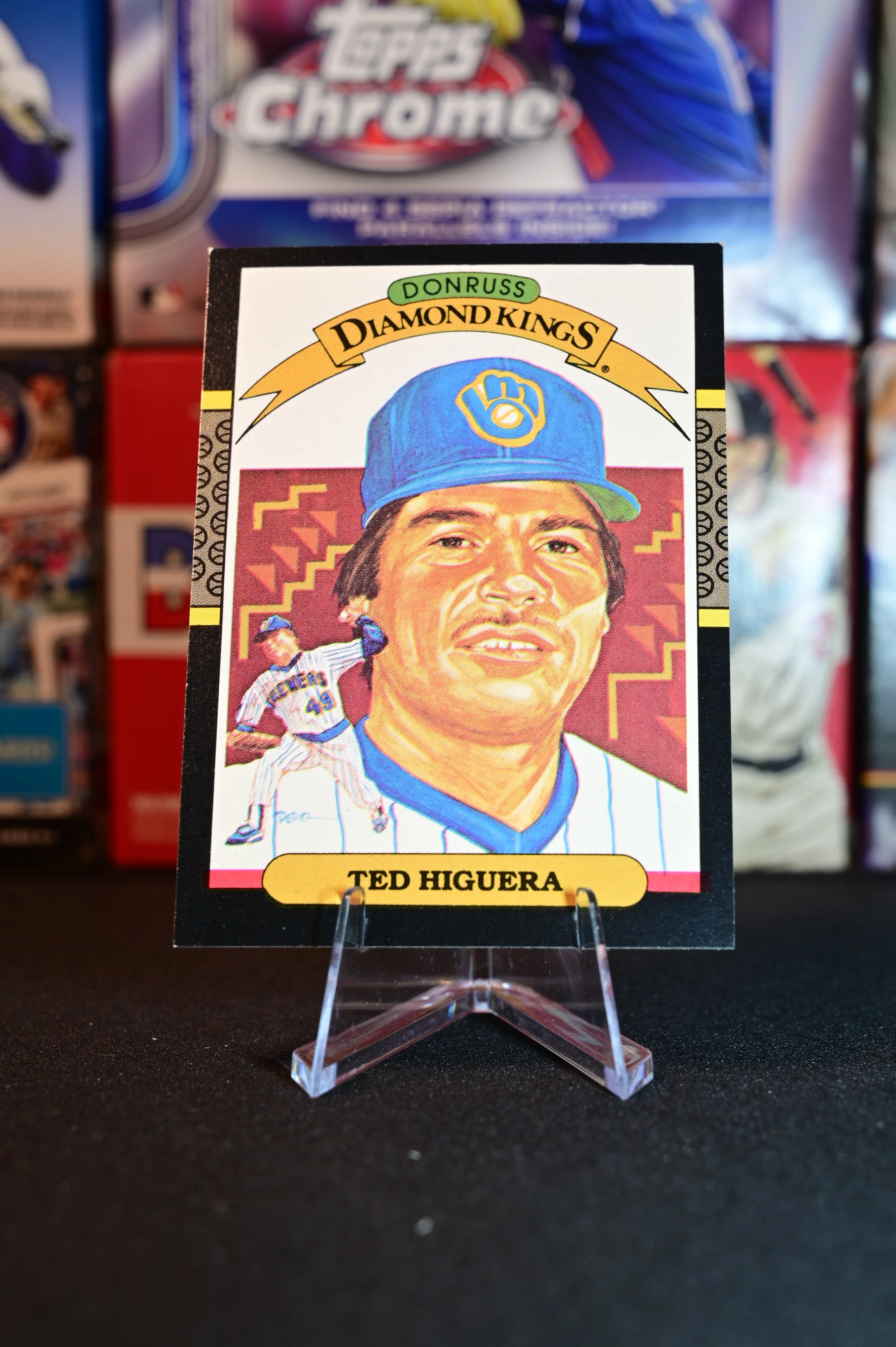 1987 Leaf - Ted Higuera - Diamond Kings Insert - Milwaukee Brewers