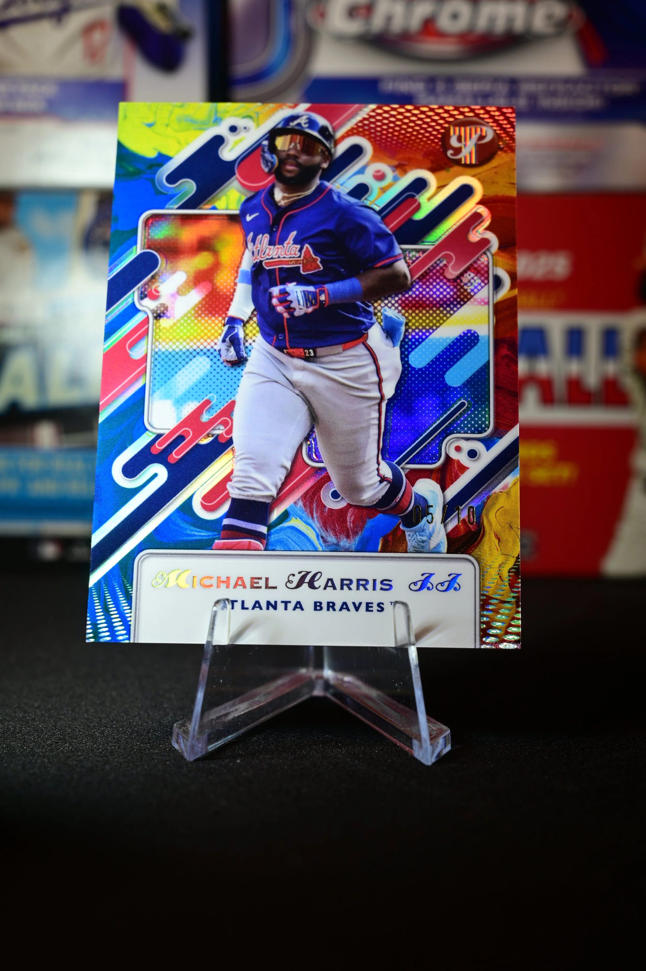 2025 Topps Pristine - Michael Harris II - Primaries Refractor - /10 - Atlanta Braves