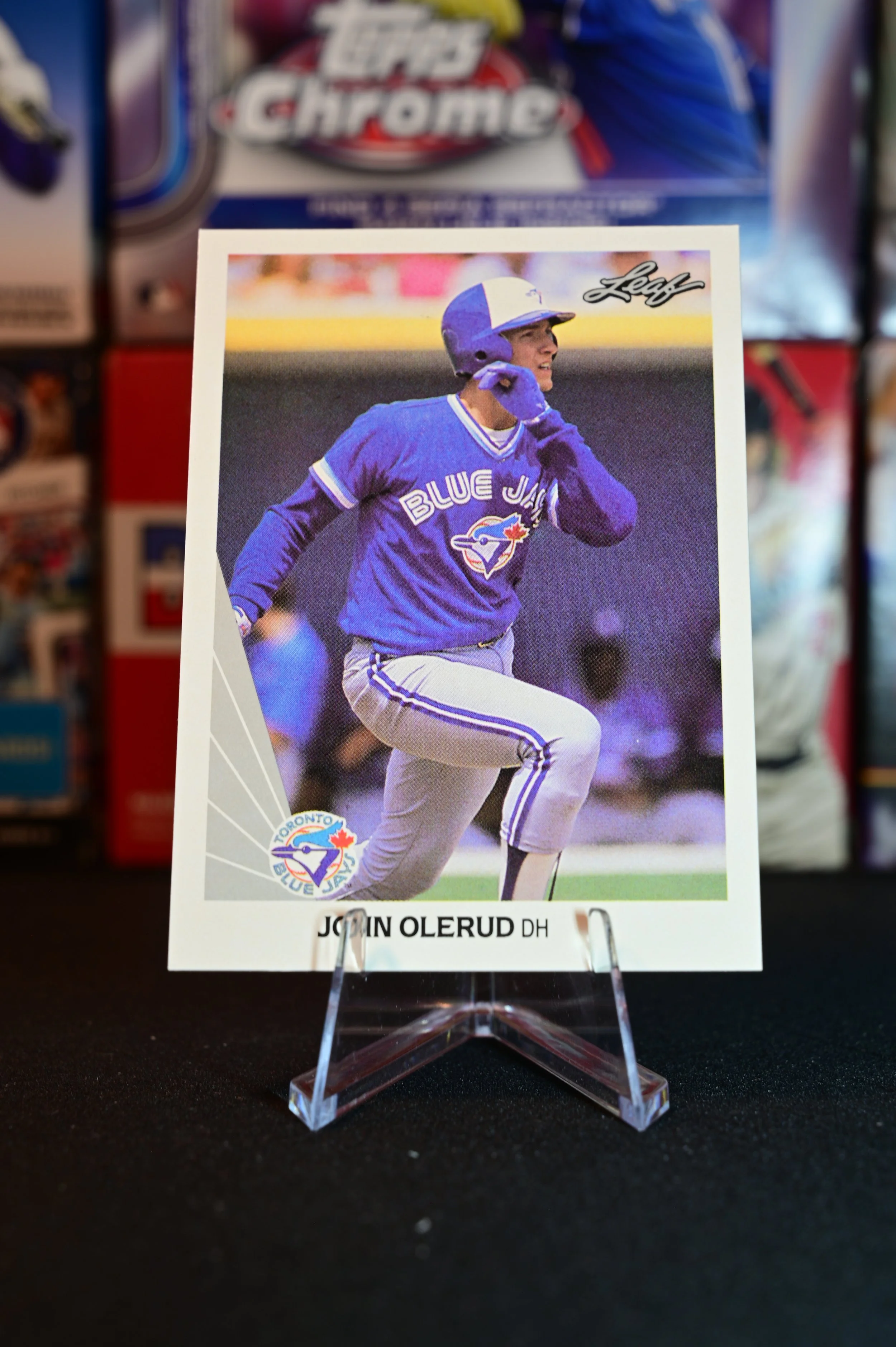 1990 Leaf  - John Olerud - base - Toronto Blue Jays - (RC)