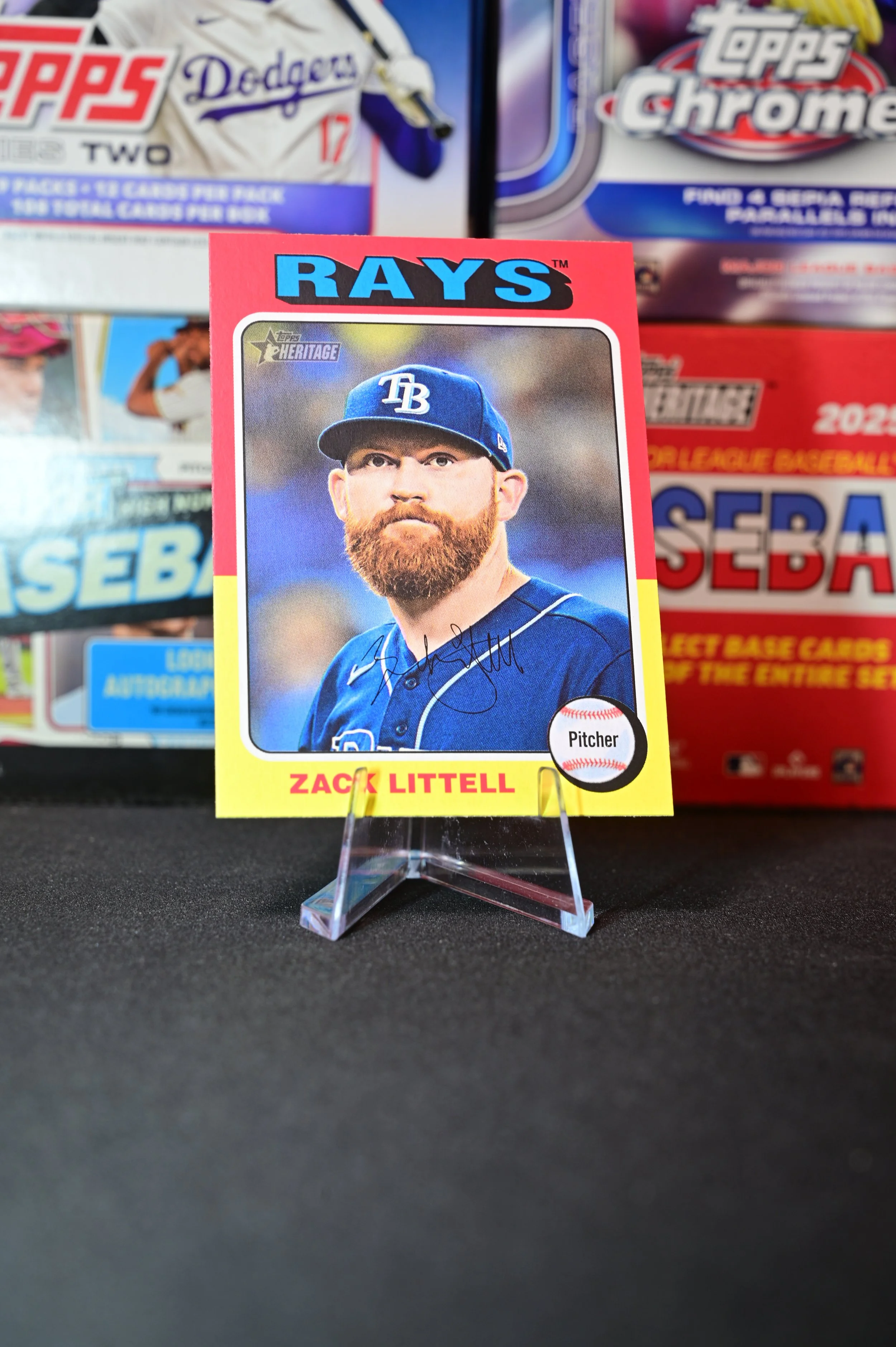 2024 Topps Heritage - Zack Littell - High Number SP - Tampa Bay Rays