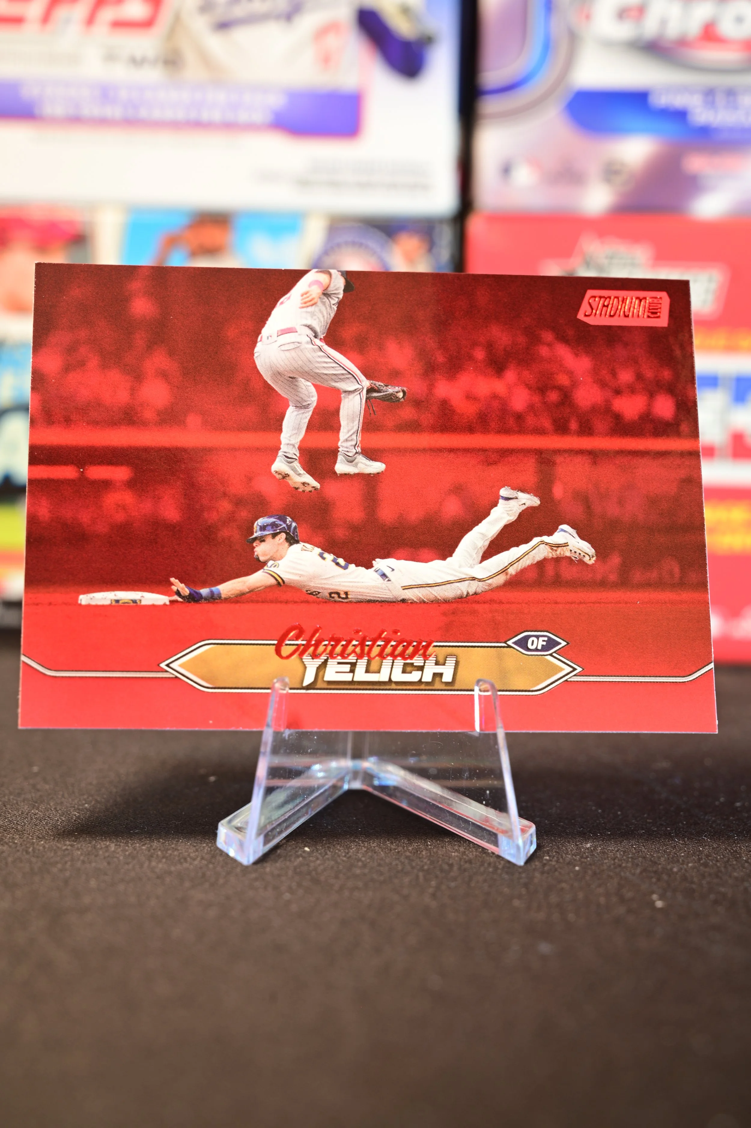 2024 Stadium Club - Christian Yelich - Red Parallel - Milwaukee Brewers