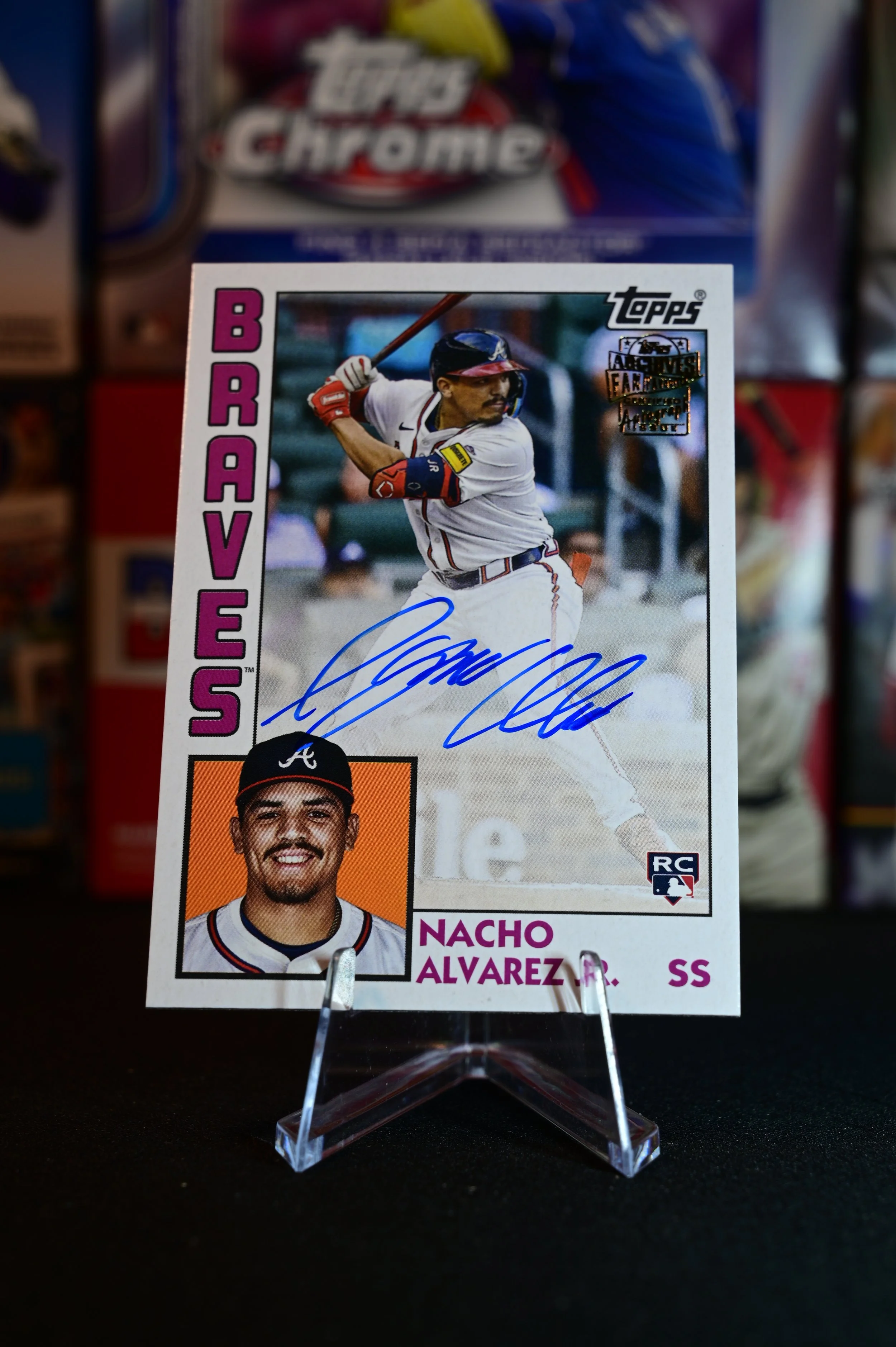 2025 Topps Archives - Nacho Alvarez Jr - 1984 Design Fan Favorites Auto - Atlanta Braves - auto - (RC)