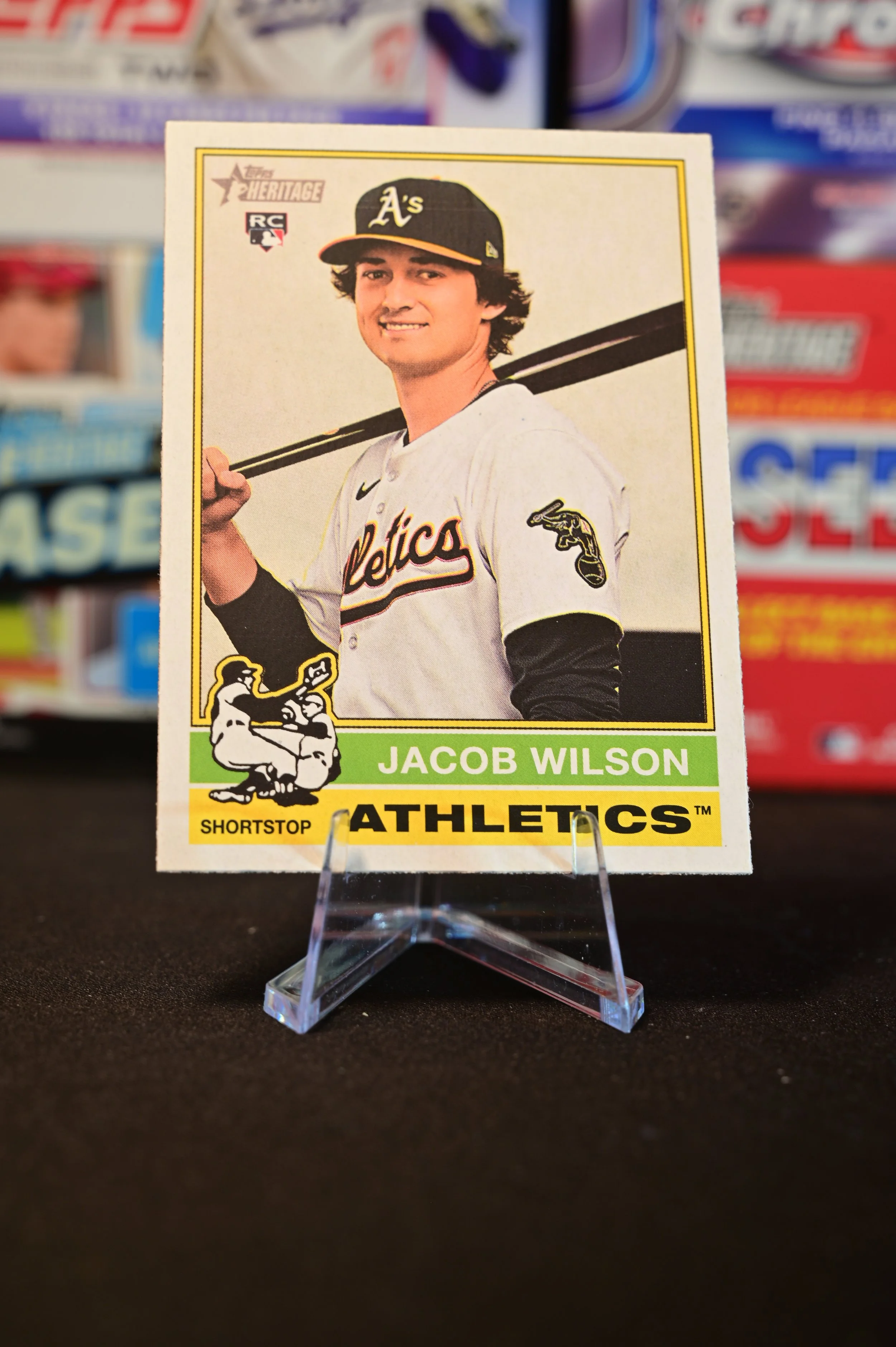 2025 Topps Heritage - Jacob Wilson - base - Oakland Athletics - (RC)