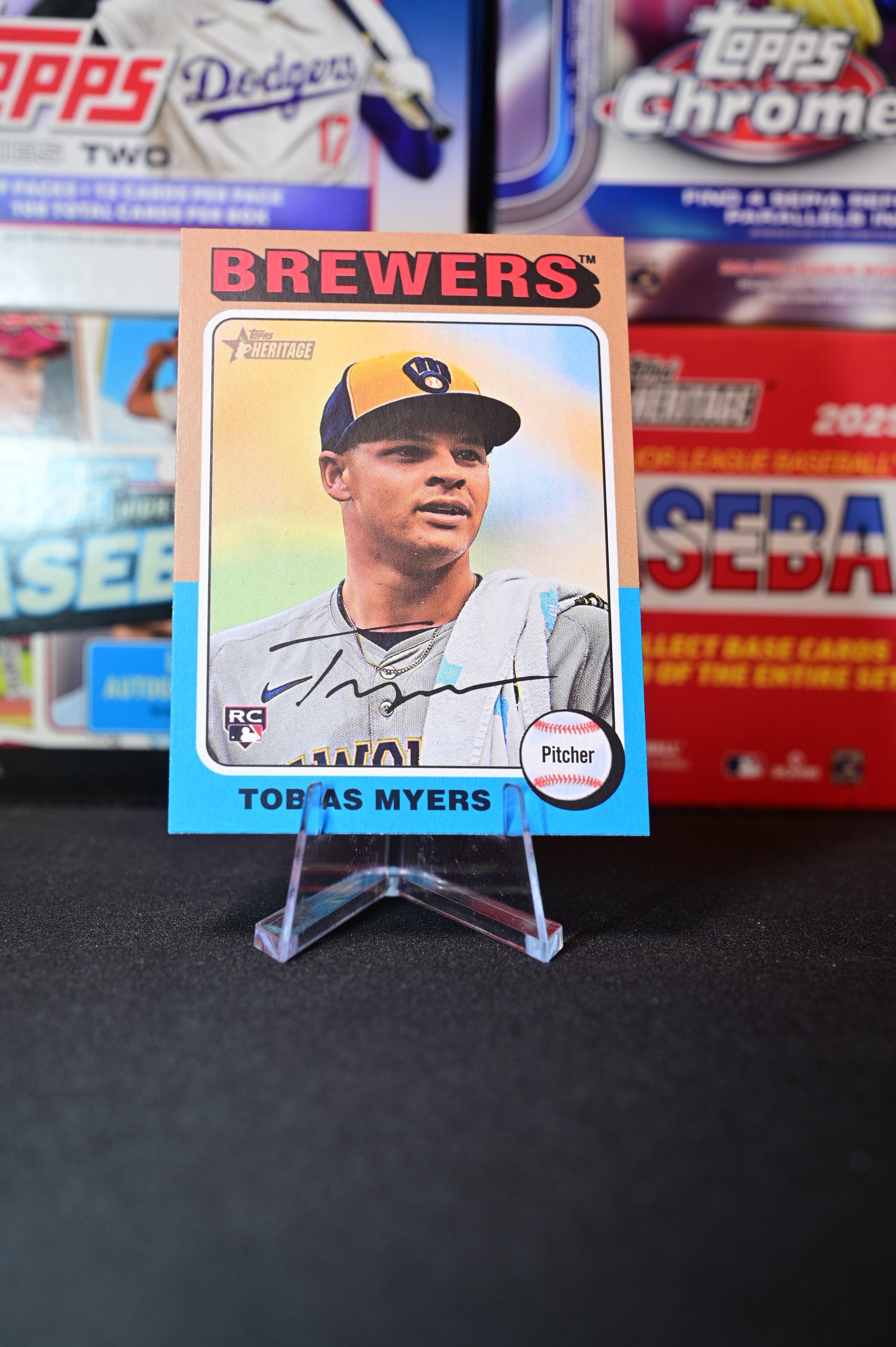 2024 Topps Heritage - Tobias Myers - High Number SP - Milwaukee Brewers - (RC)