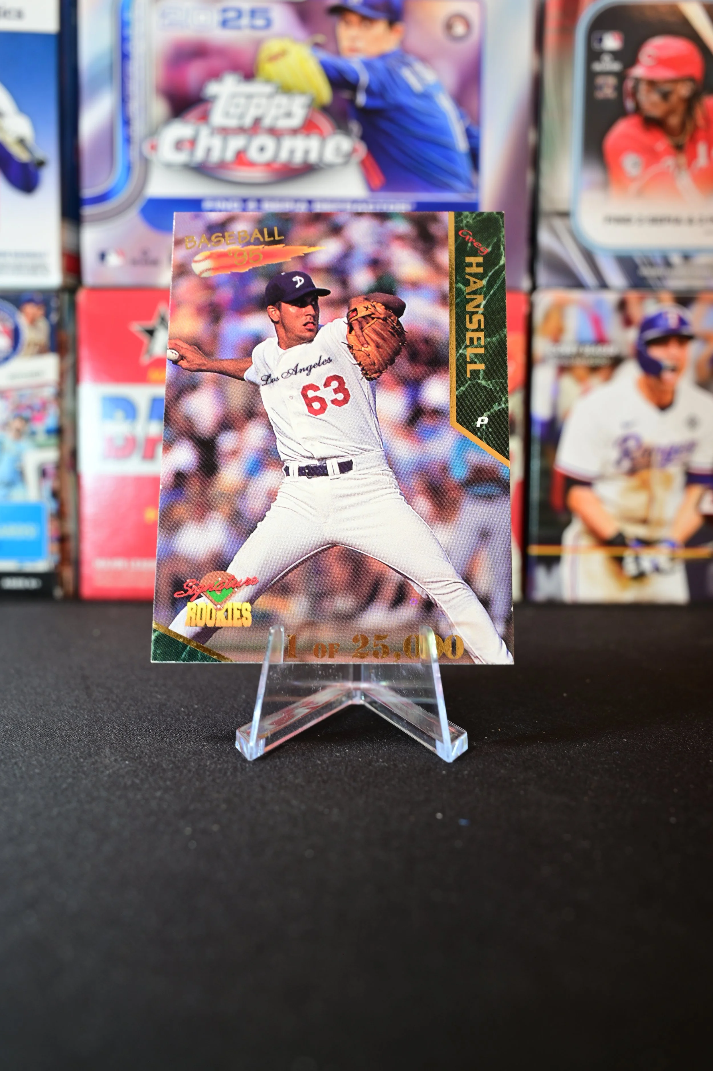 1995 Signature Rookies - Greg Hansell - base - /25000 - Los Angeles Dodgers
