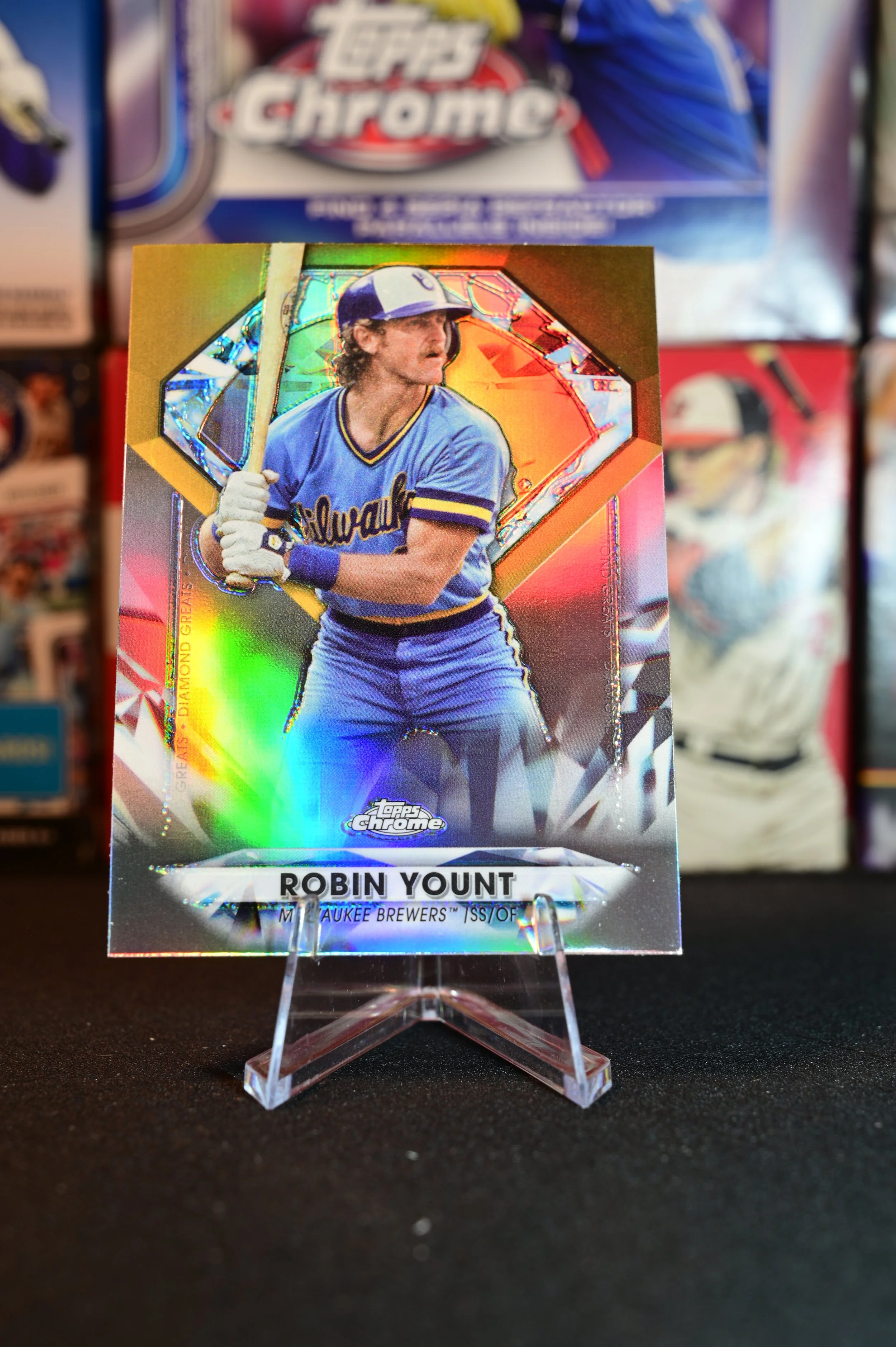 2022 Topps Chrome - Robin Yount - Diamon Greats Insert - Milwaukee Brewers