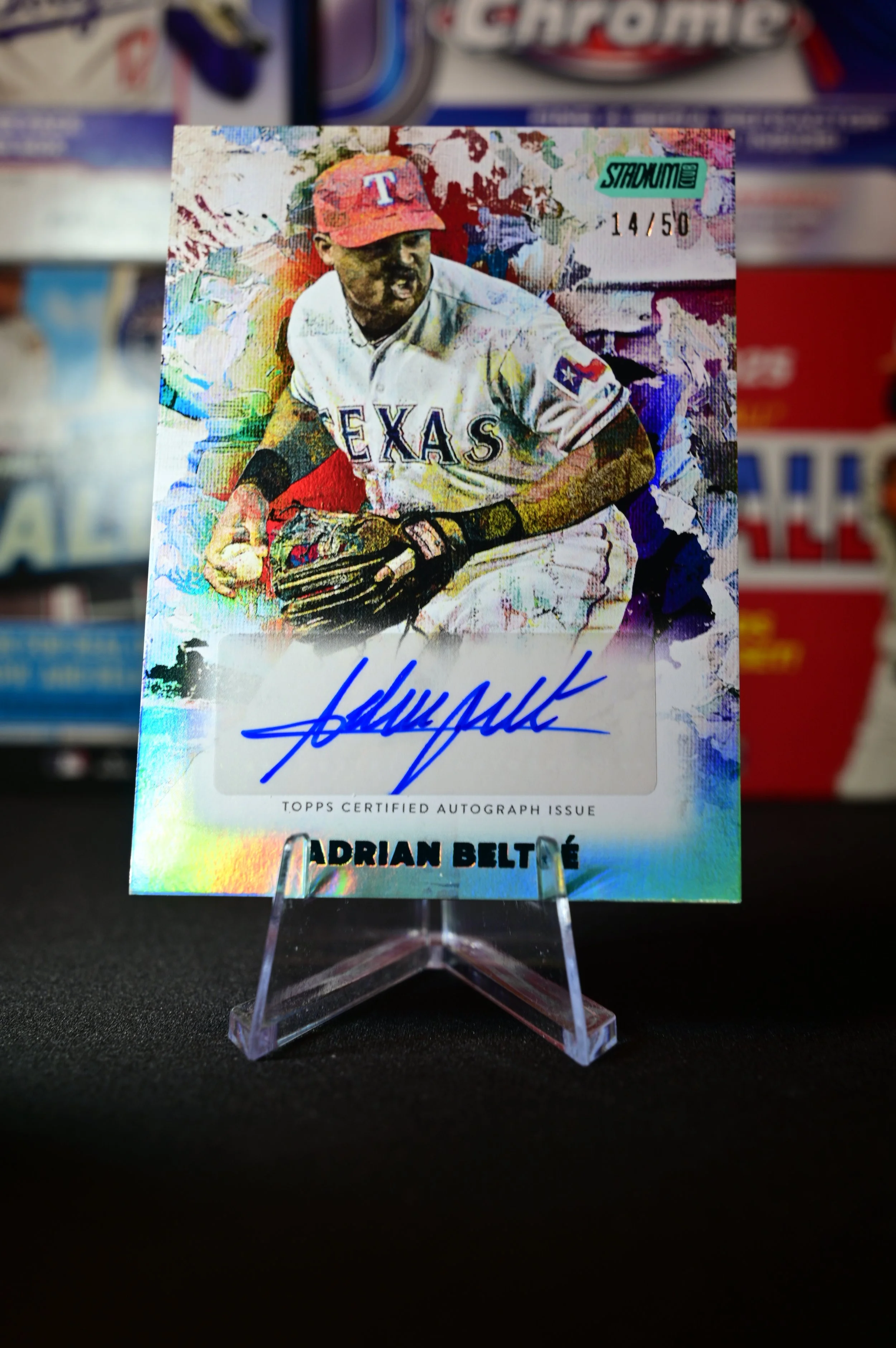 2025 Stadium Club - Adrian Beltre - Abstract Autograph Insert Auto - /50 - Texas Rangers - auto