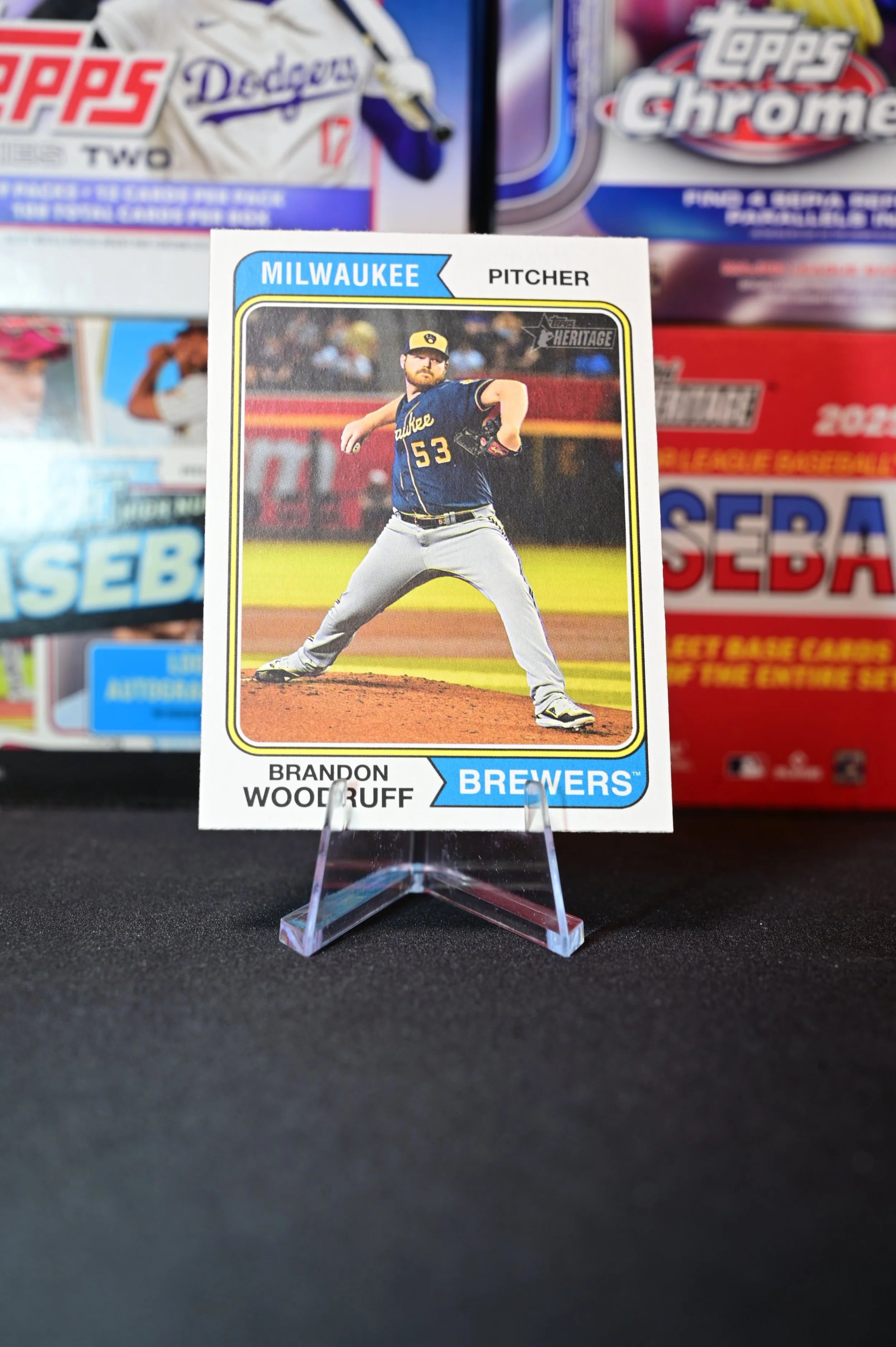 2023 Topps Heritage - Brandon Woodruff - High Number SP - Milwaukee Brewers