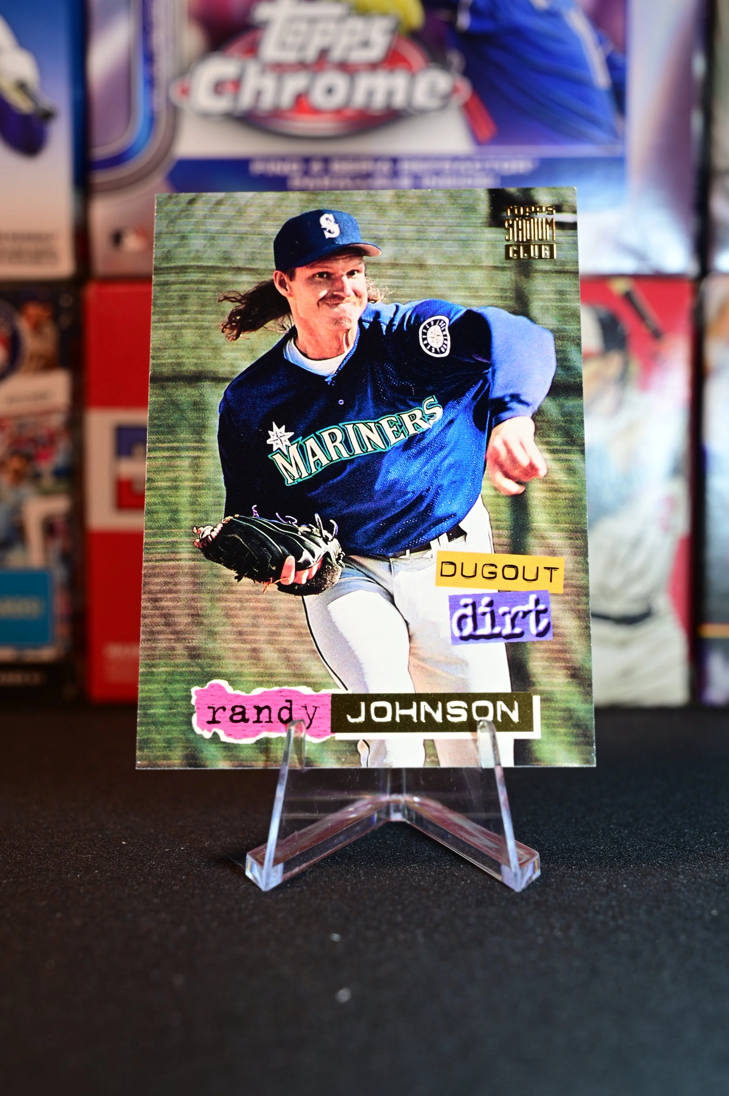 1994 Stadium Club - Randy Johnson - Dugout Dirt Insert - Seattle Mariners