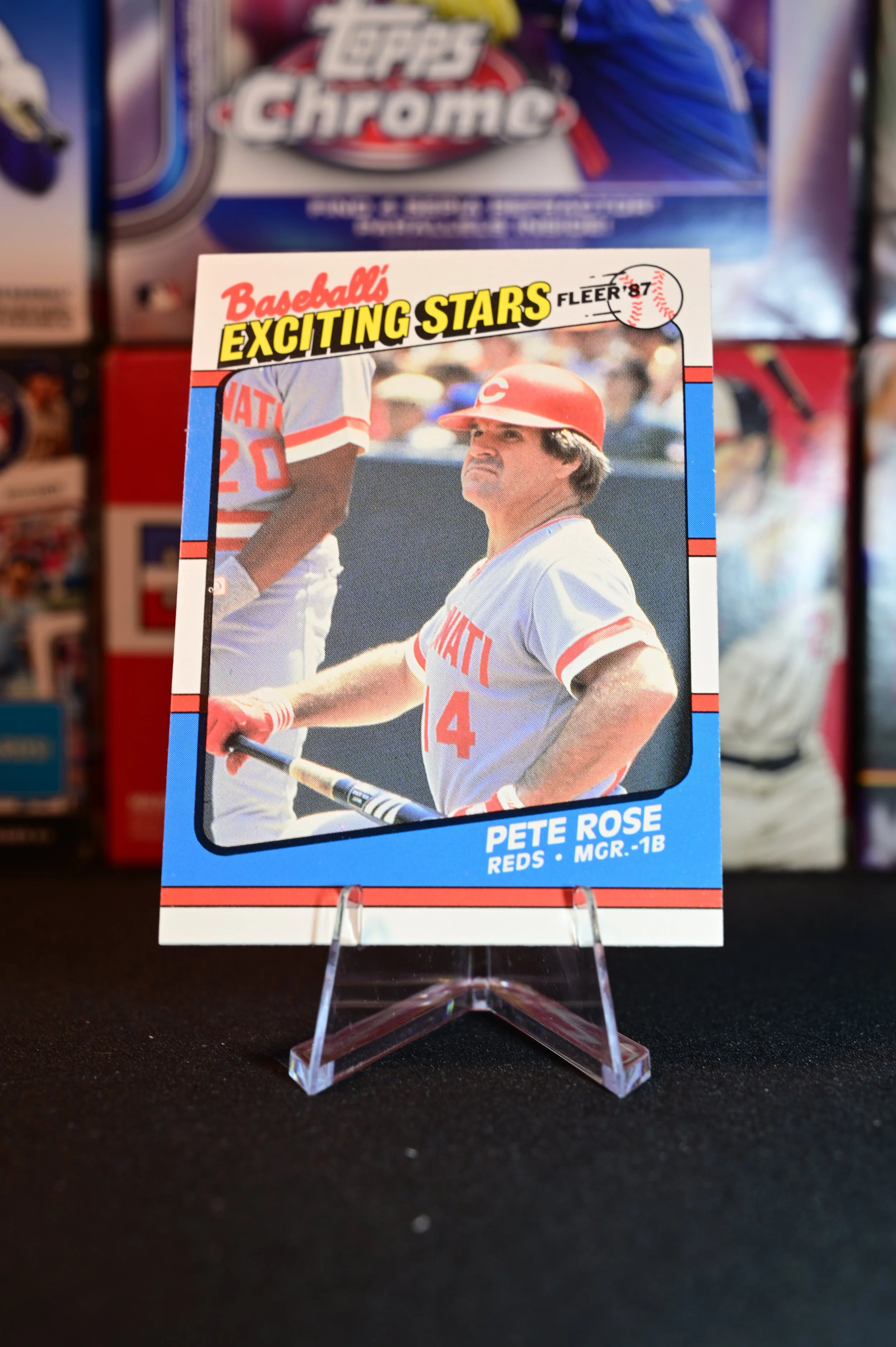 1987 Fleer Exciting Stars - Pete Rose - base - Cincinnati Reds