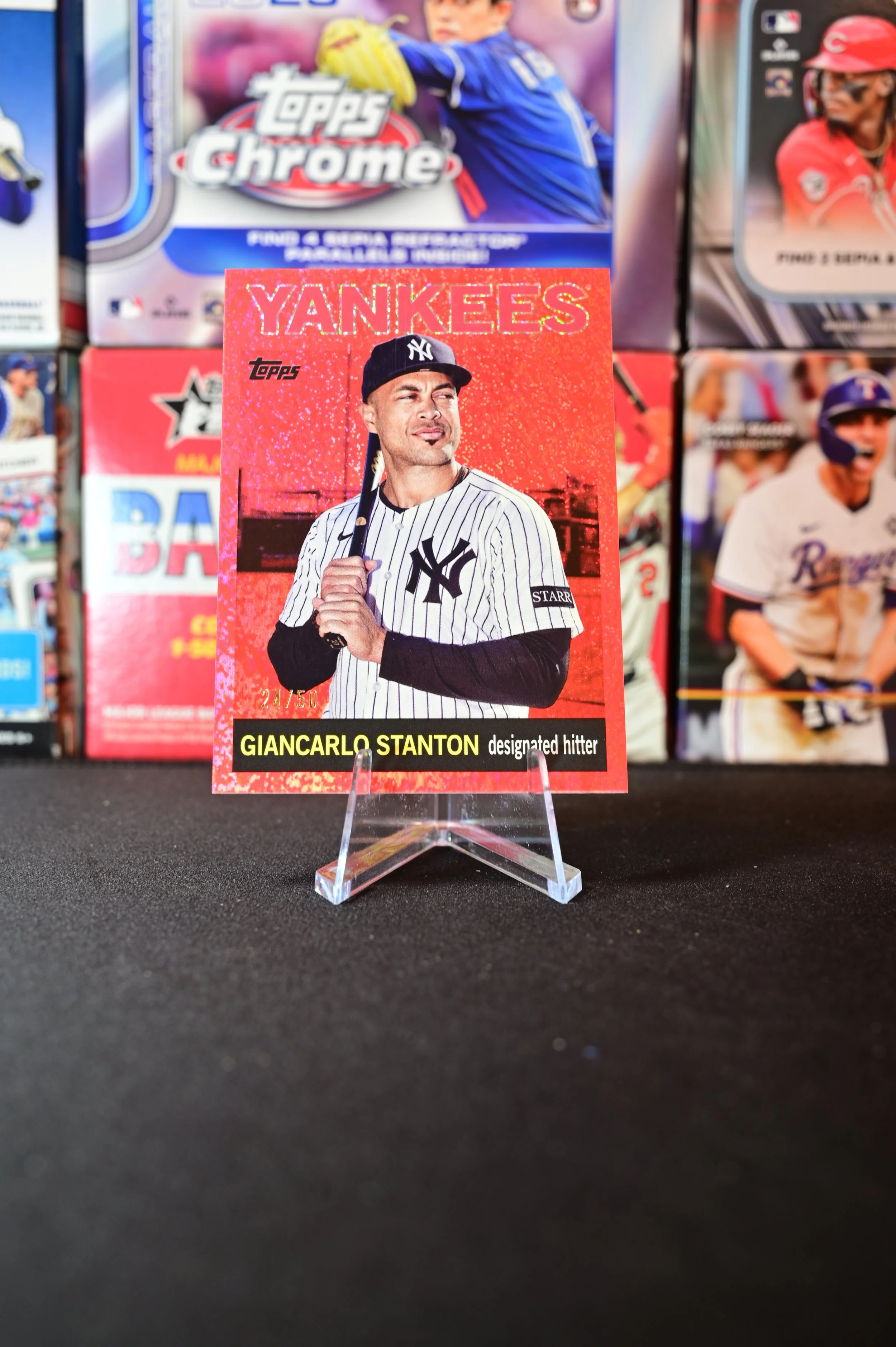 2025 Topps Archives - Giancarlo Stanton - Red Hot Foilboard /50 - New York Yankees