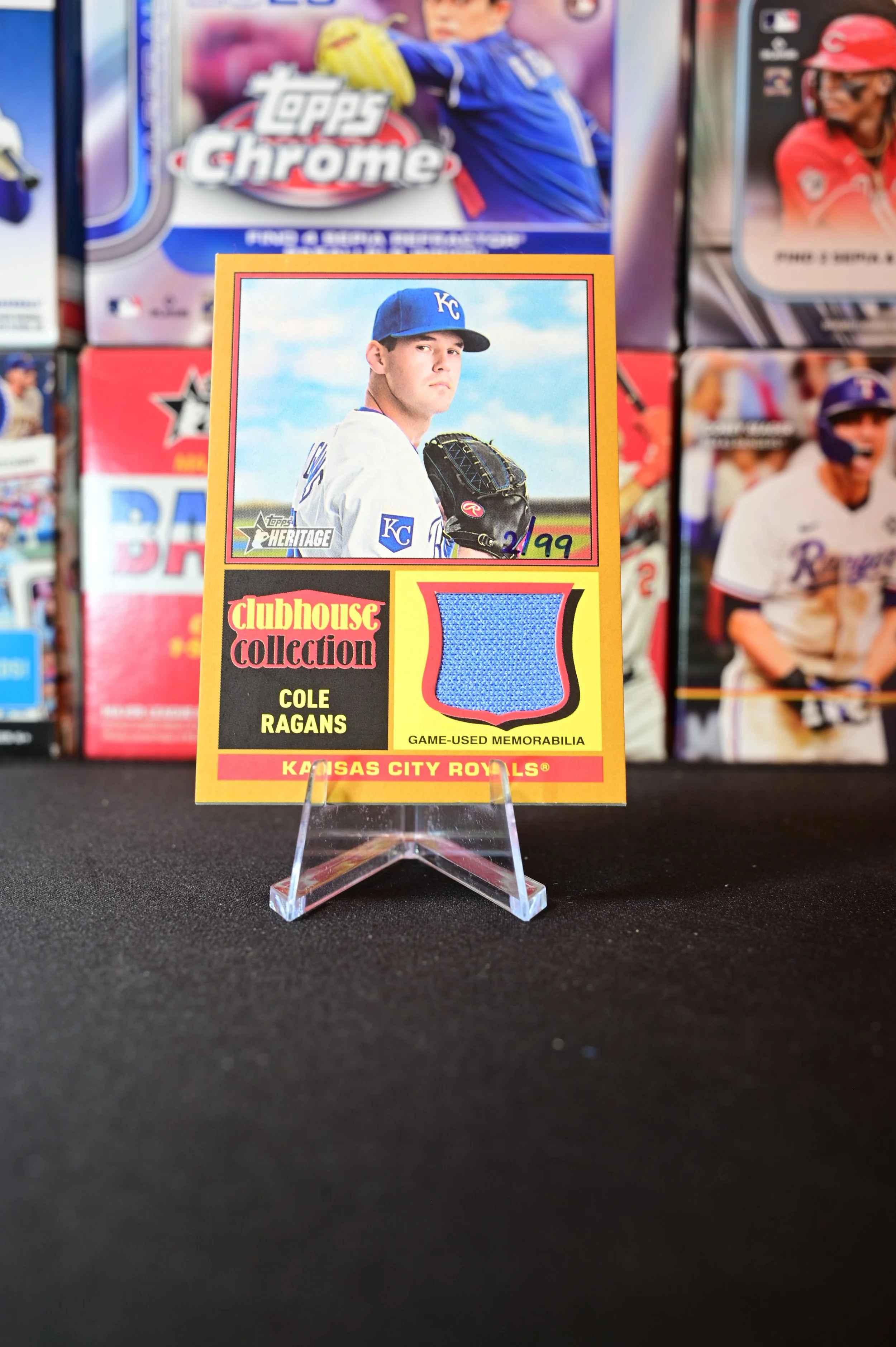 2025 Topps Heritage - Cole Ragans - Clubhouse Collection Relic /99 - Kansas City Royals