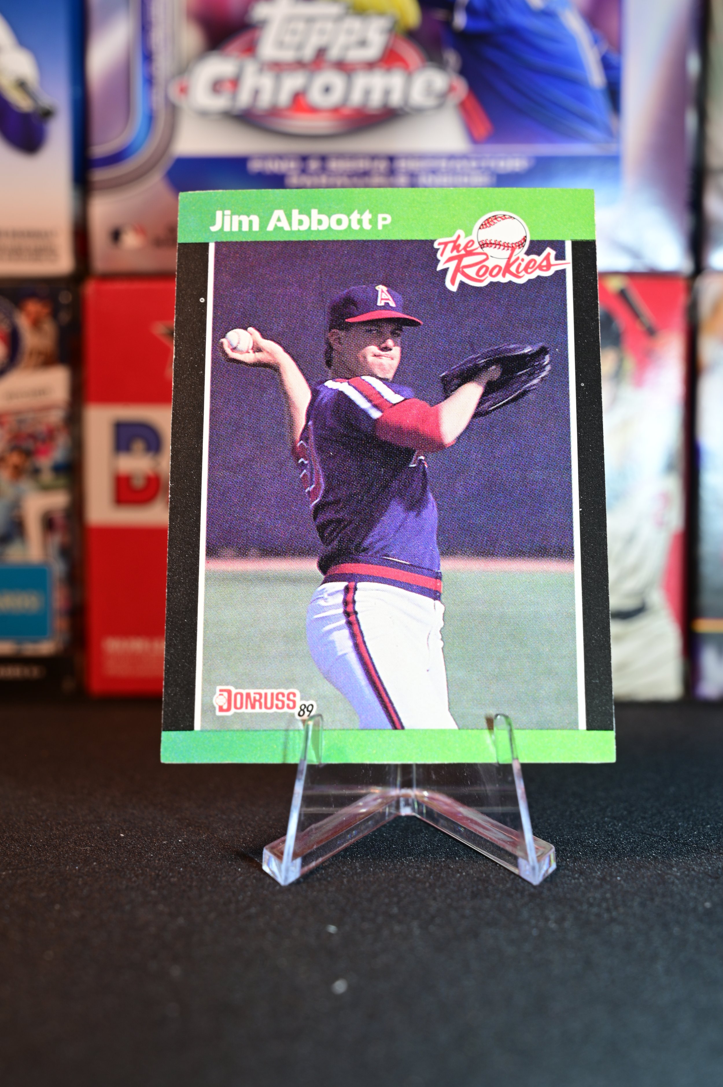 1989 Donruss The Rookies - Jim Abbott - base - Los Angeles Angels - (RC)