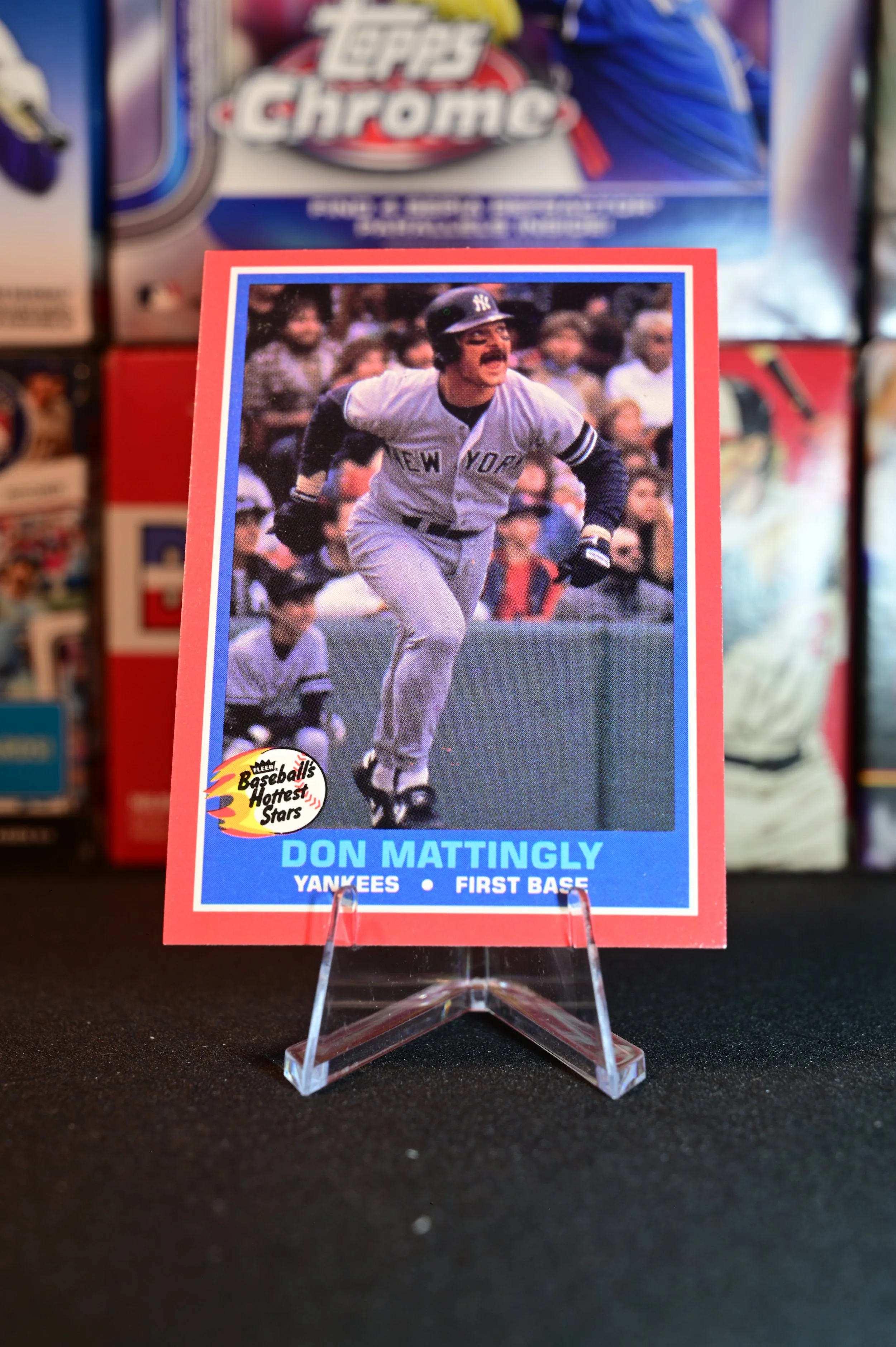 1987 Fleer Hottest Stars - Don Mattingly - base - New York Yankees
