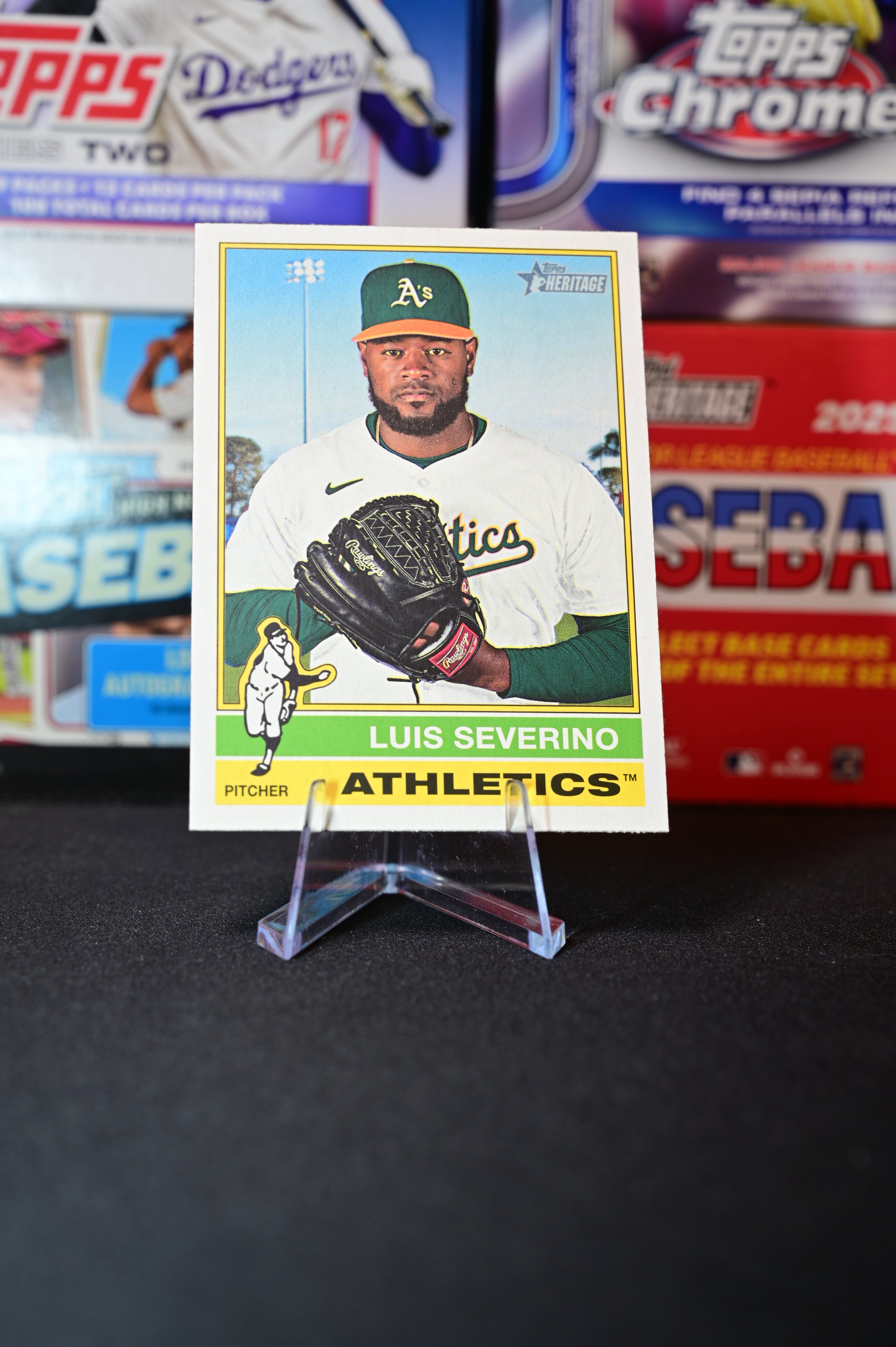 2025 Topps Heritage - Luis Severino - High Number SP - Oakland Athletics
