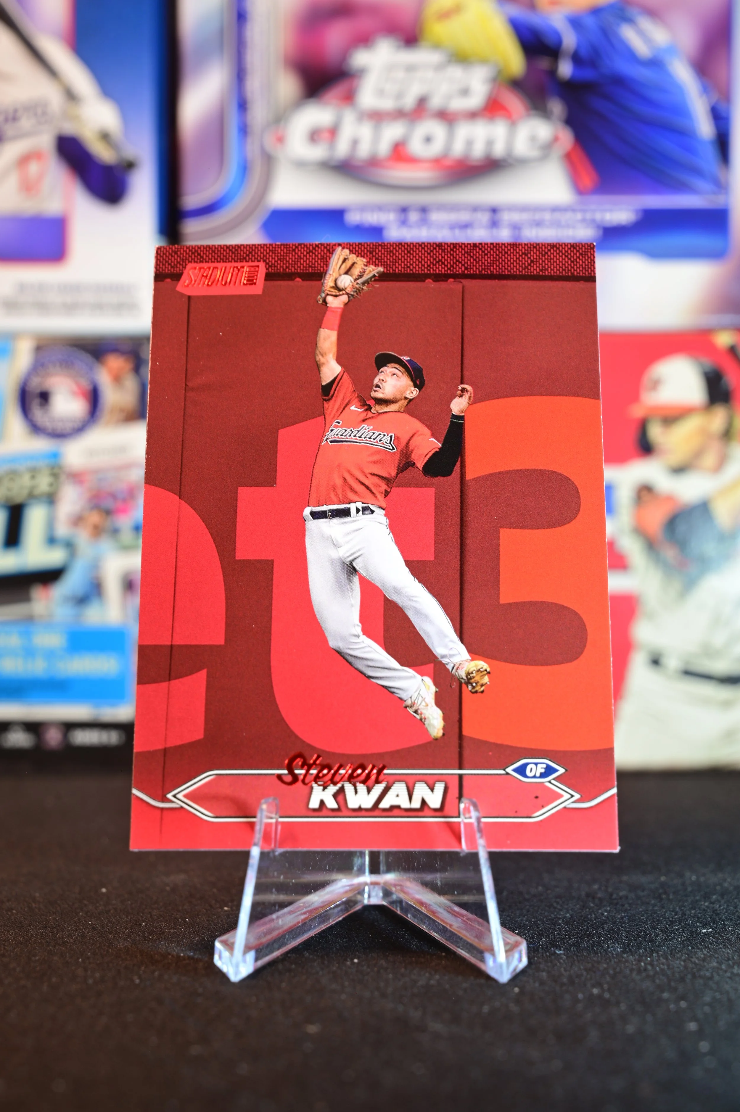 2024 Stadium Club - Steven Kwan - Red Parallel - Cleveland Guardians