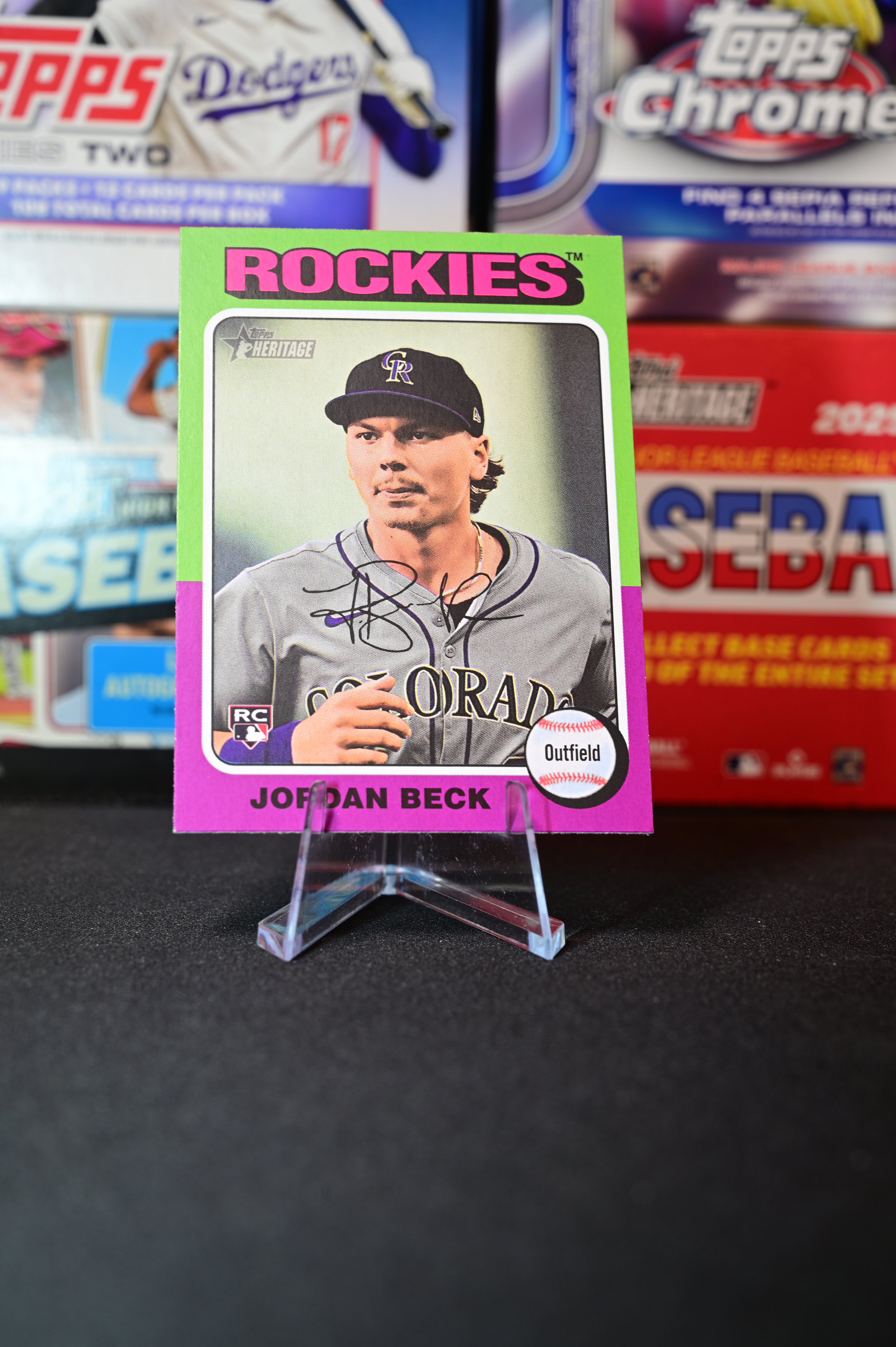 2024 Topps Heritage - Jordan Beck - High Number SP - Colorado Rockies - (RC)