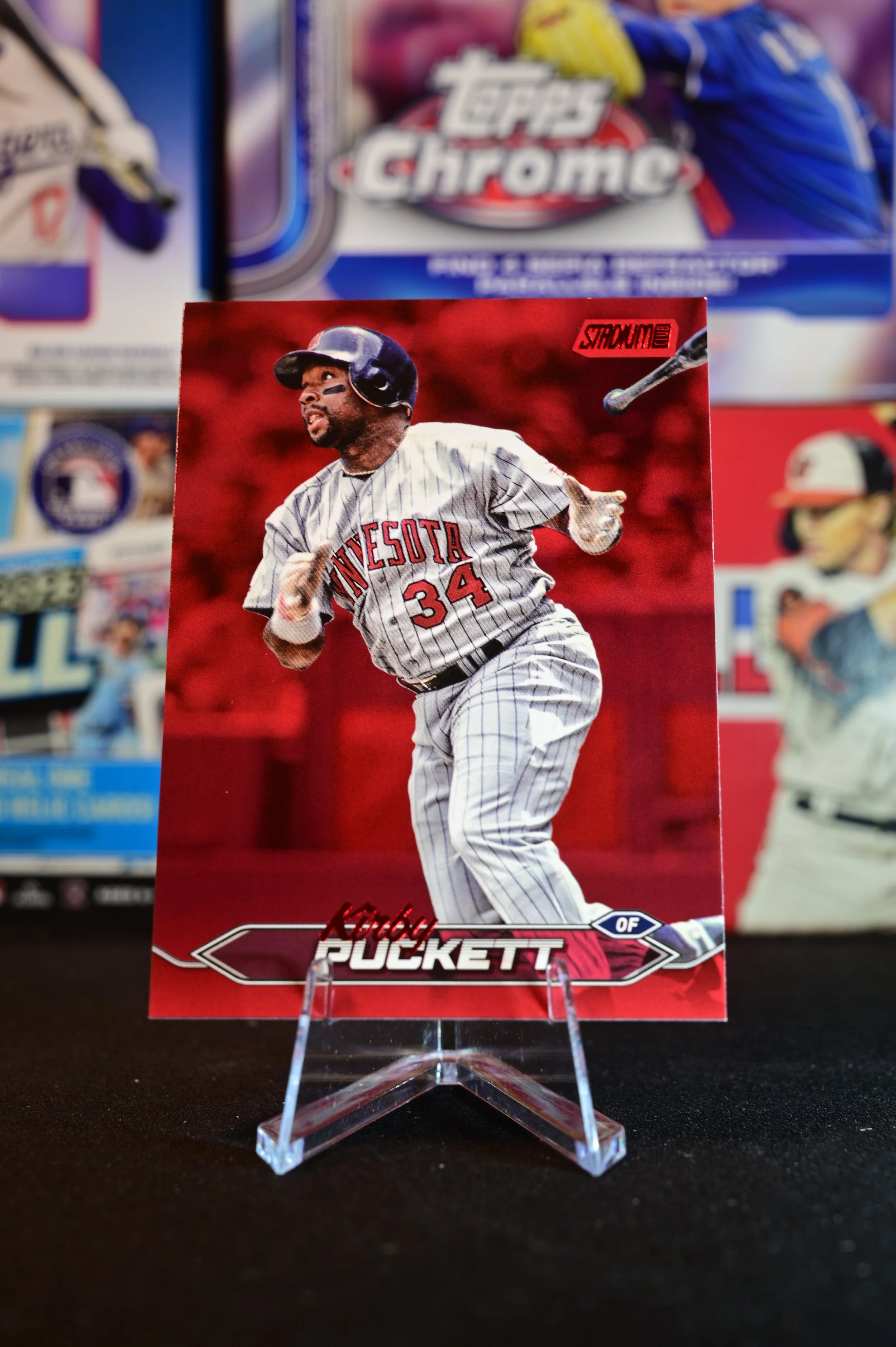 2024 Stadium Club - Kirby Puckett - Red Parallel - Minnesota Twins