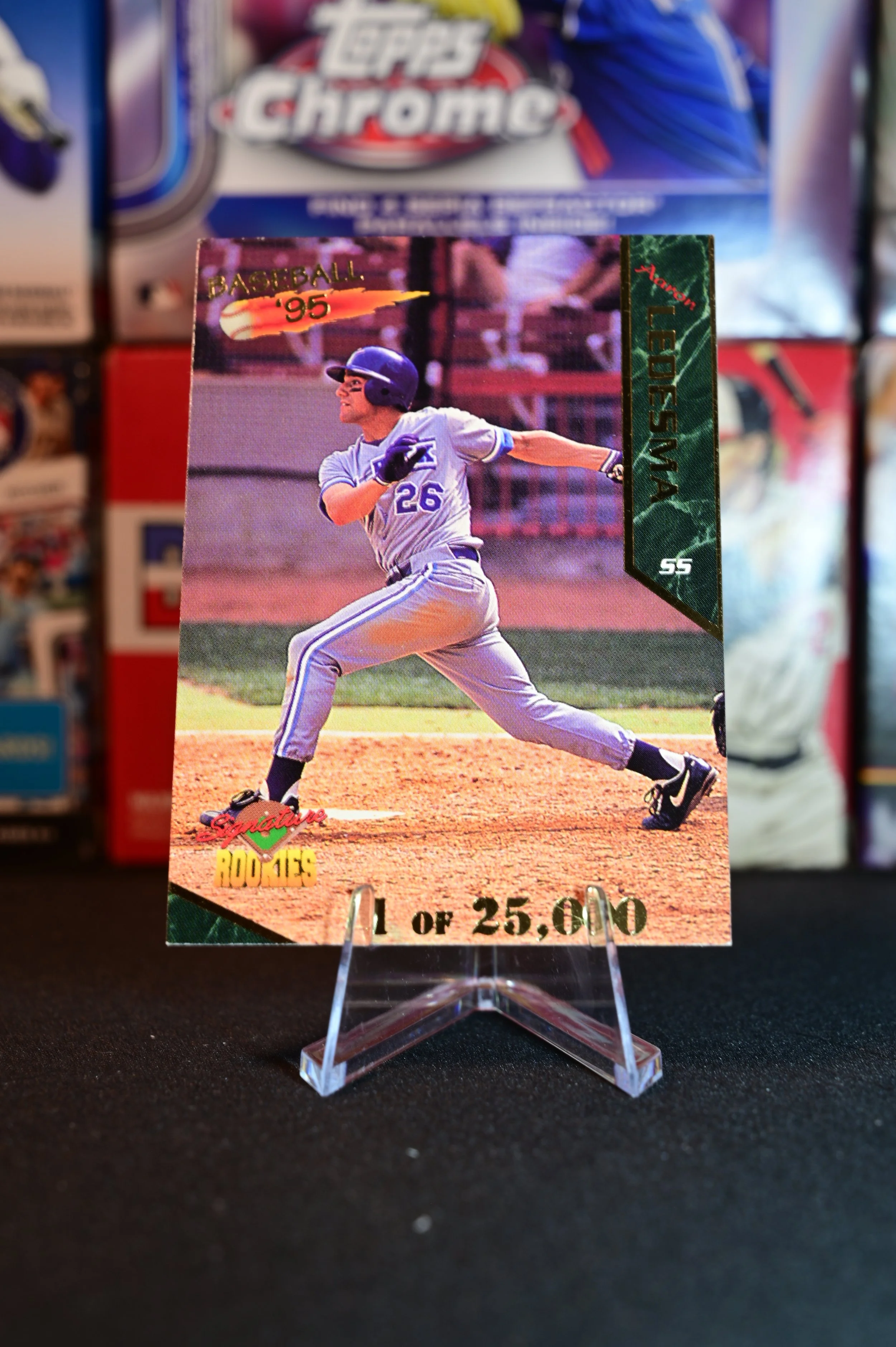 1995 Signature Rookies - Aaron Ledesma - base - /25000 - New York Mets