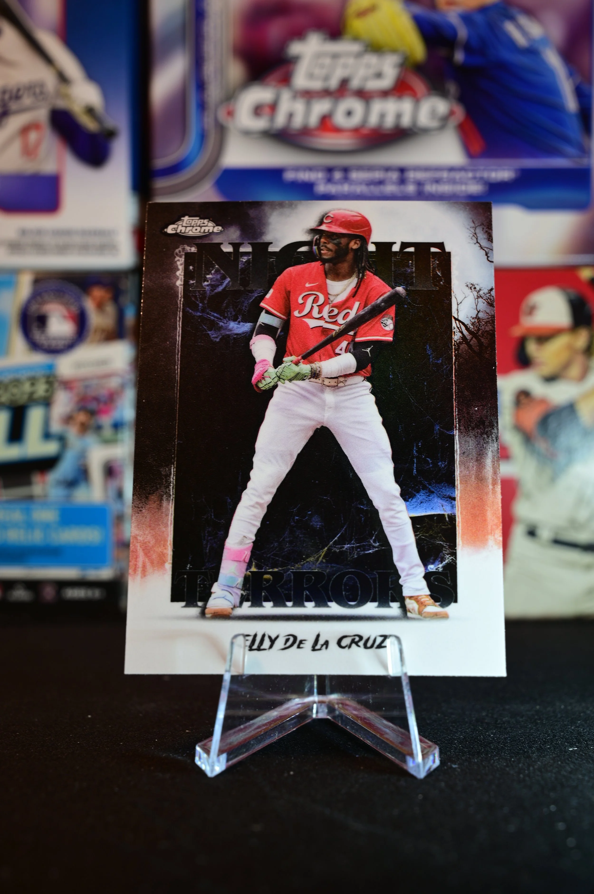 2025 Topps Chrome - Elly de la Cruz - Night Terrors Insert - Cincinnati Reds