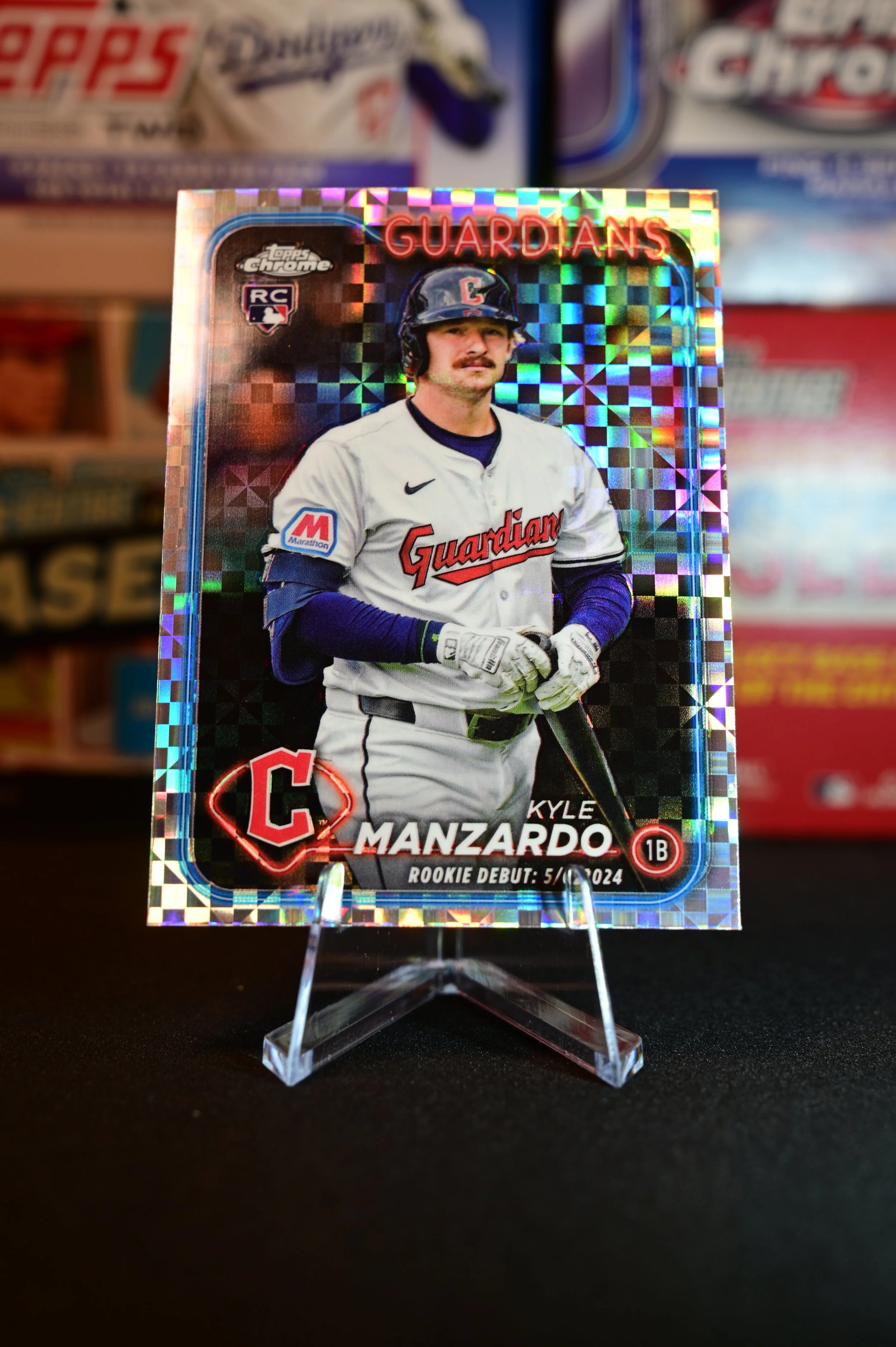 2024 Topps Chrome - Kyle Manzardo - Rookie Debut X-Fractor Parallel - Cleveland Guardians - (RC)