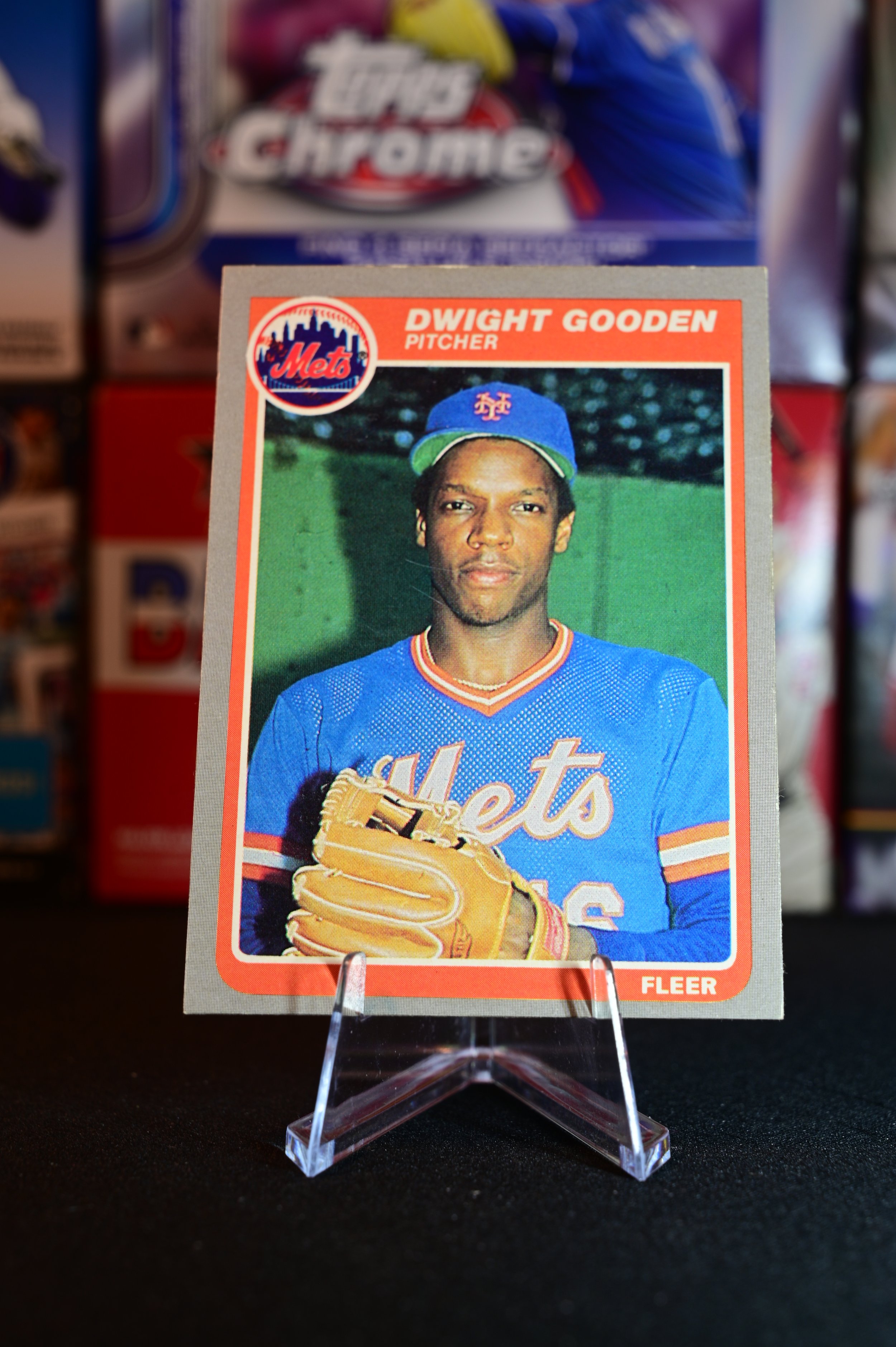 1985 Fleer - Dwight Gooden - base - New York Mets - (RC)