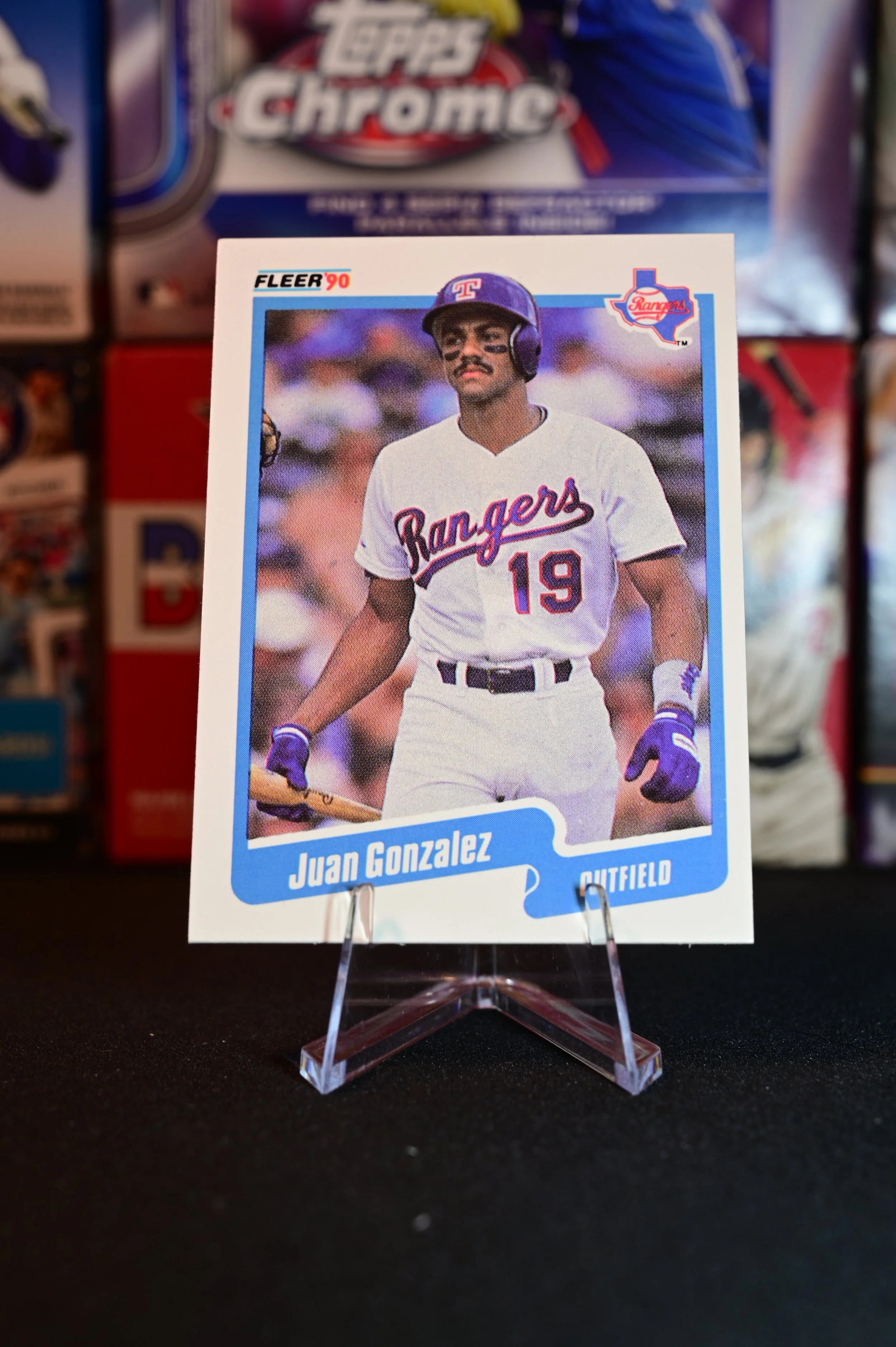 1990 Fleer - Juan Gonzalez - base - Texas Rangers - (RC)