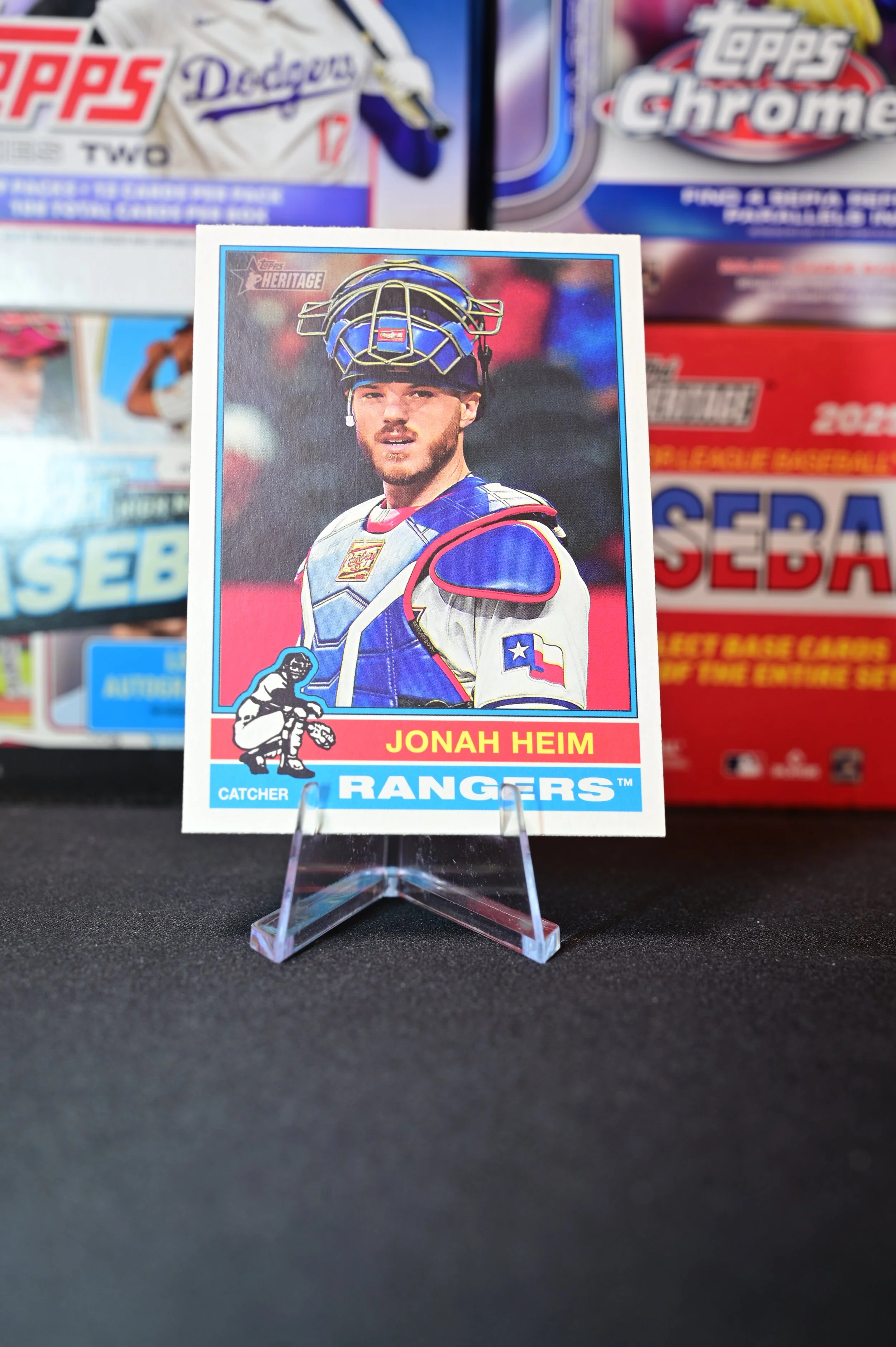 2025 Topps Heritage - Jonah Heim - High Number SP - Texas Rangers