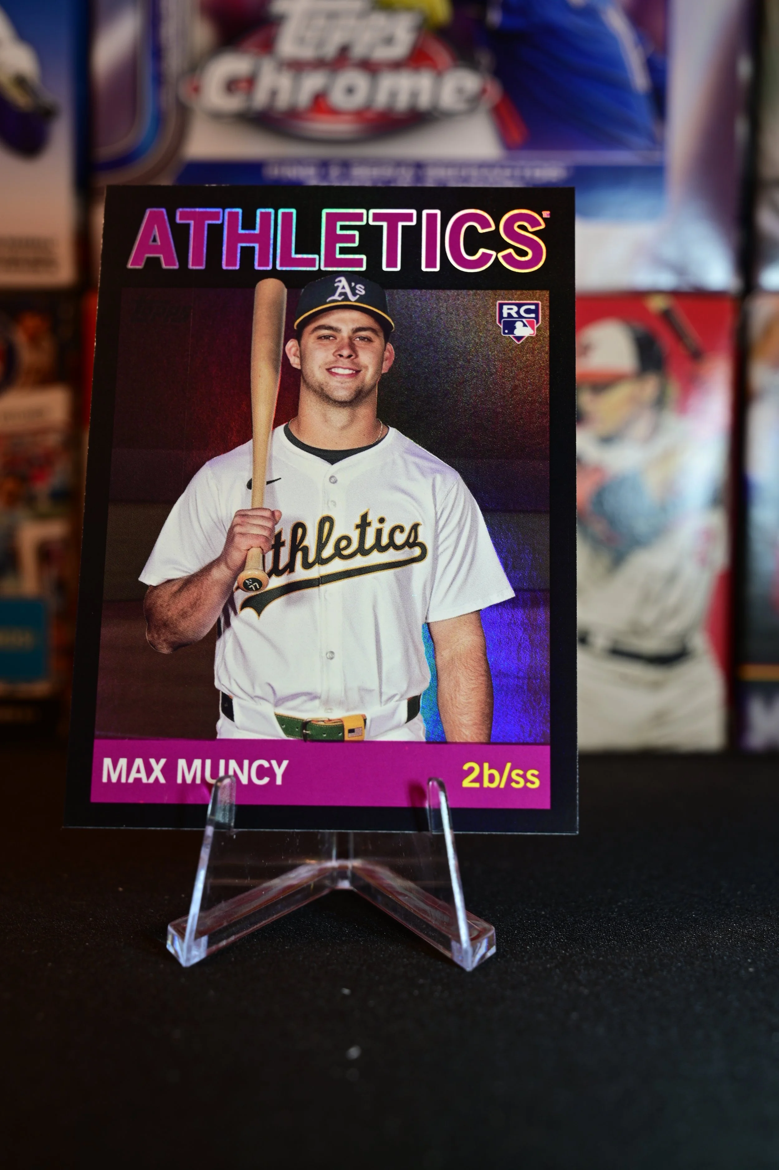 2025 Topps Archives - Max Muncy - Black Border Foil Parallel - Oakland Athletics - (RC)