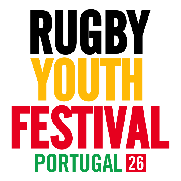 Text poster reading 'Youth Festival Portugal 26' with 'Youth' in yellow, 'Festival' in red, and 'Portugal 26' in green on a black background.