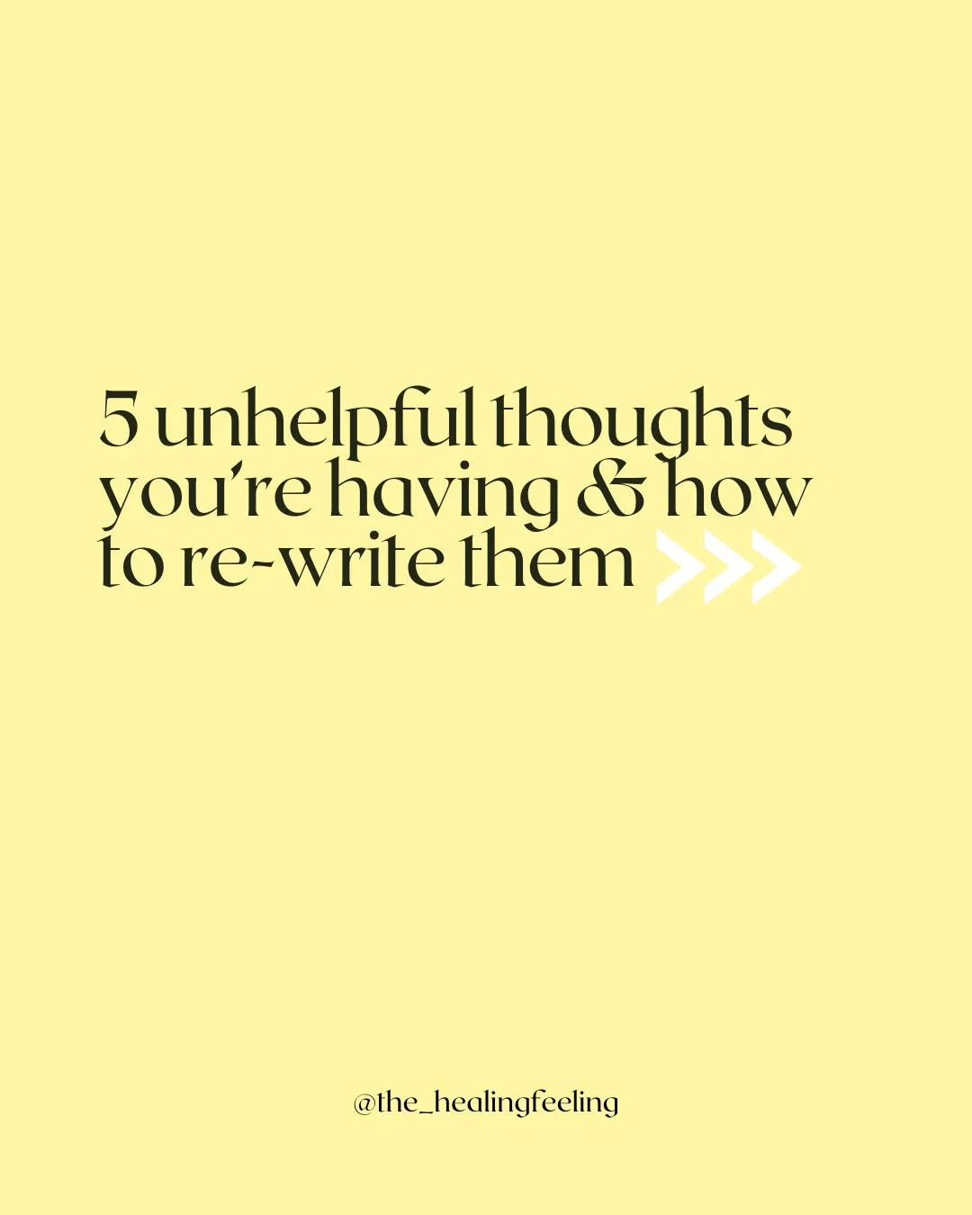 5 unhelpful thoughts you&rsquo;re having &amp; how to re-write them ⬇️

✗ &ldquo;i&rsquo;m so behind&rdquo;
✓ &ldquo;i&rsquo;m on my own timeline&rdquo; 

✗ &ldquo;i should have it all figured out by now&rdquo;
✓ &ldquo;it&rsquo;s okay to still be le