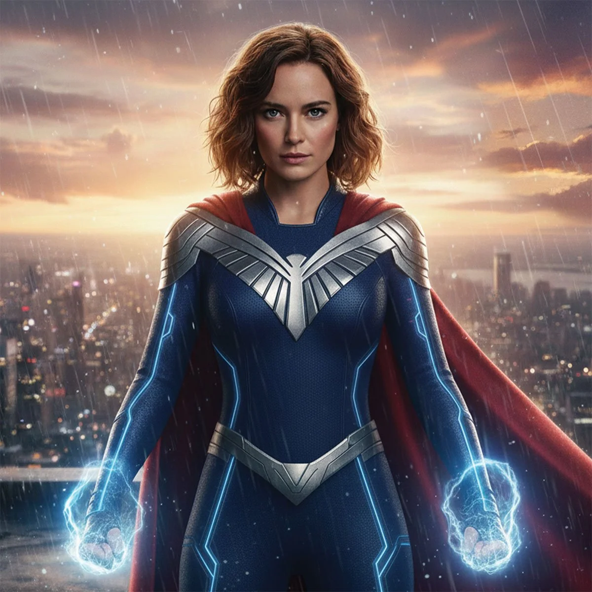 Superhero AI transformation generated at a Detroit AI Photo Booth rental by EXP PHOTO.