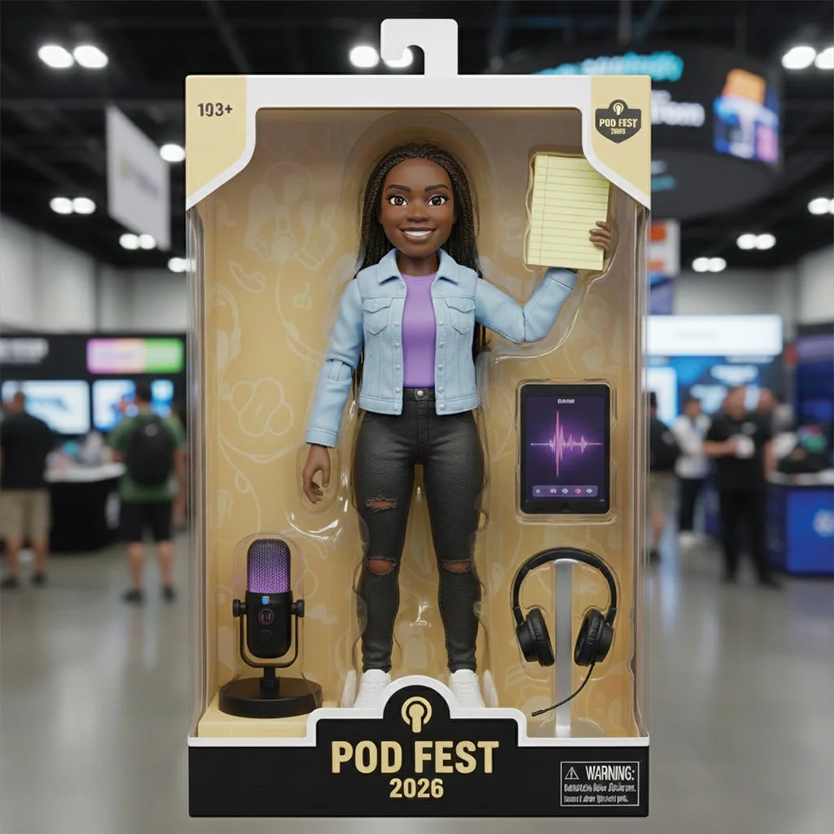 Podcast conference AI portrait generated at a Detroit AI Photo Booth by EXP PHOTO.