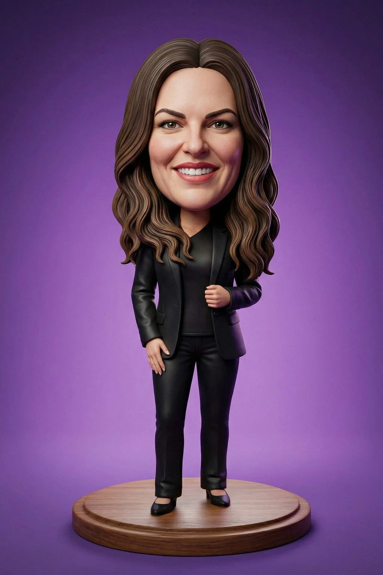 Real-time AI photo booth portrait captured at a Detroit corporate event