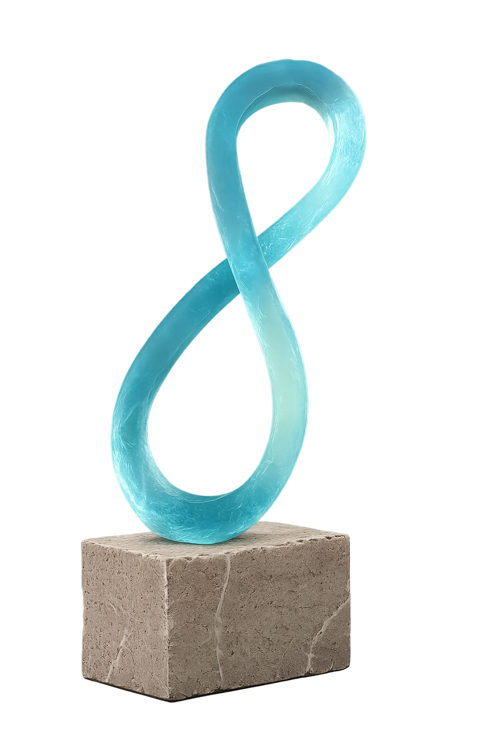 Infinity in Aquamarine, 32" tall