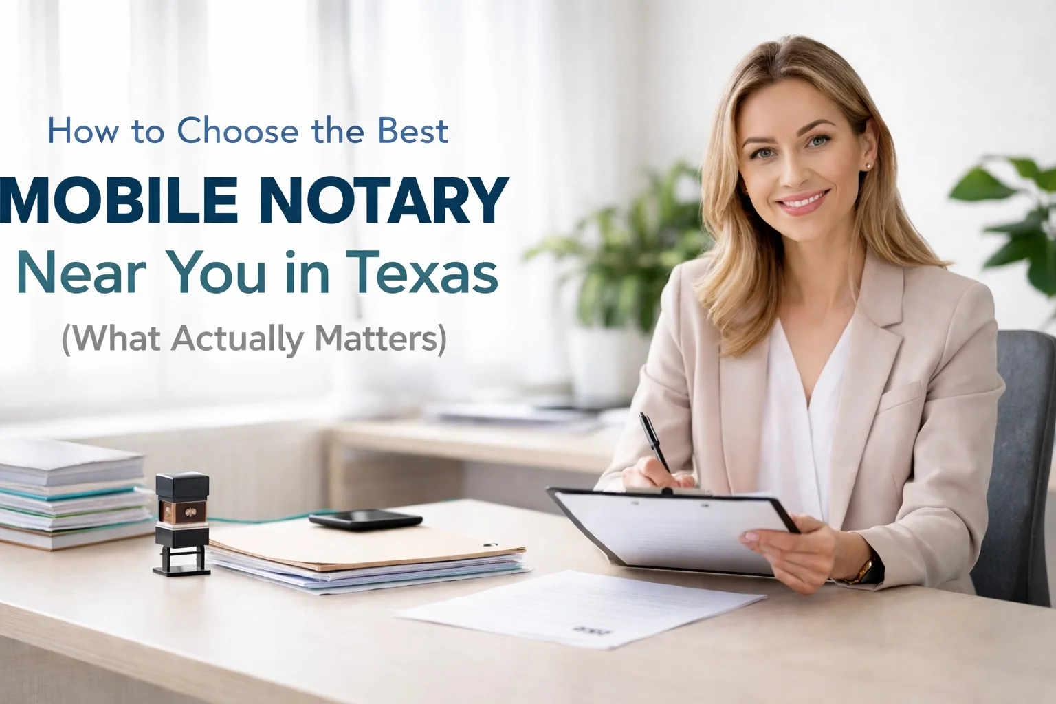 How to Choose the Best Mobile Notary Near You in Texas (What Actually Matters)