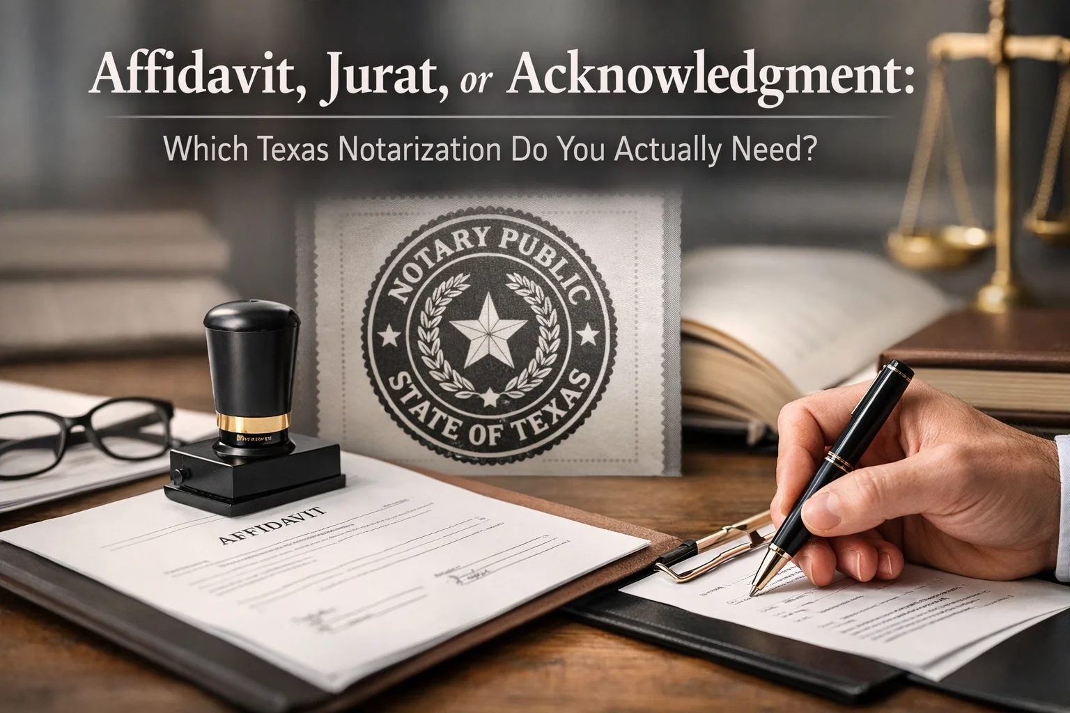Affidavit, Jurat, or Acknowledgment: Which Texas Notarization Do You Actually Need?