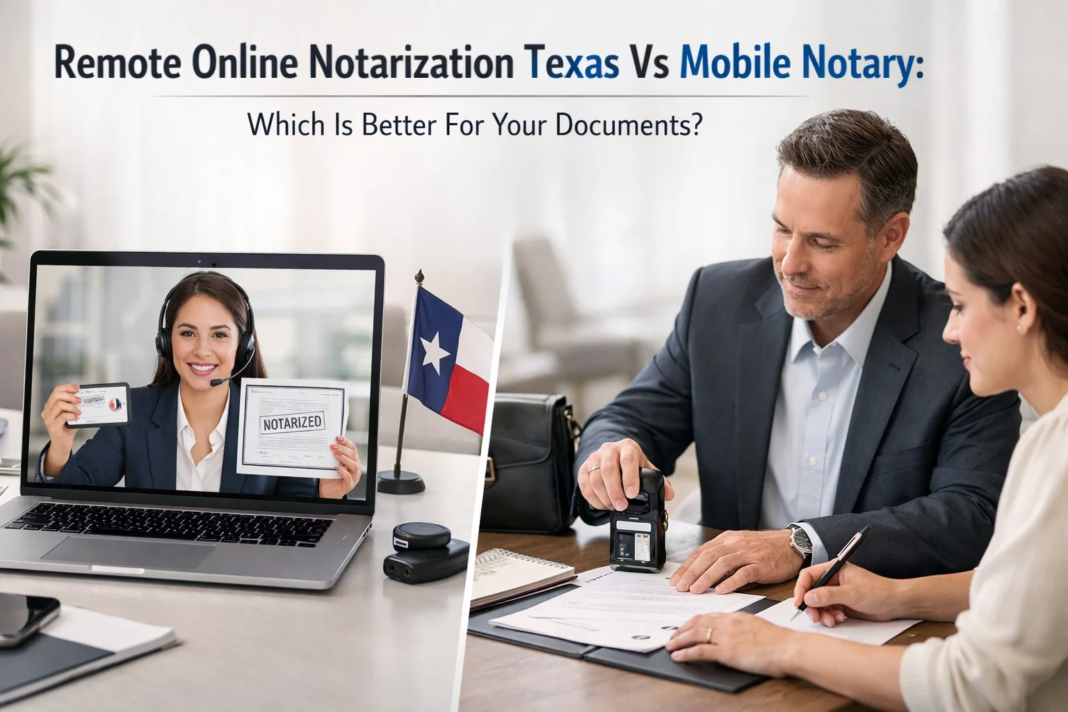 Remote Online Notarization Texas Vs Mobile Notary: Which Is Better For Your Documents?