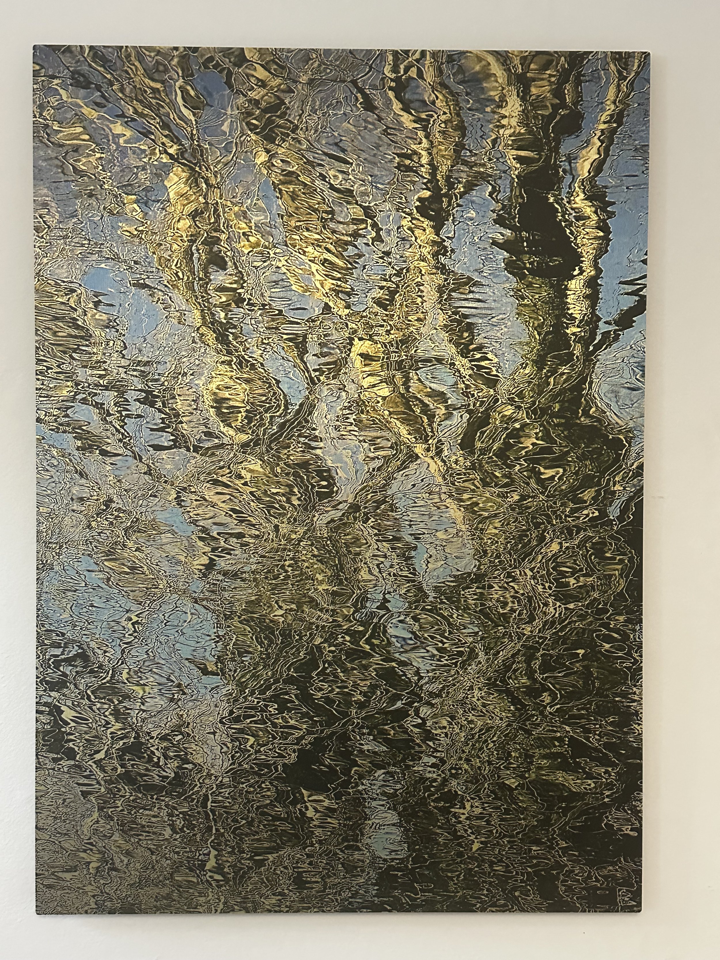 “Hands up” Fine art Brushed Gold Aluminium.  (Limited edition) size A1