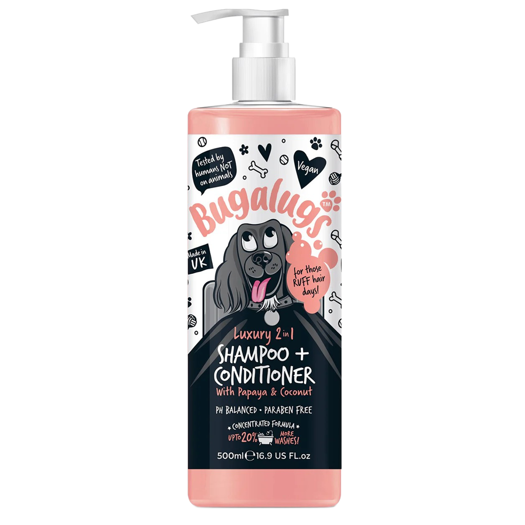 Bugalugs™ Luxury 2 in 1 Shampoo & Conditioner ( Papya & Coconut) - 500ml