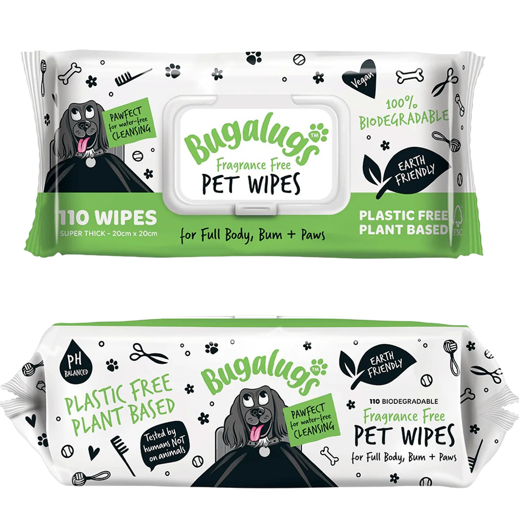 Bugalugs™ Biodegradable Wipes - Fragrance Free